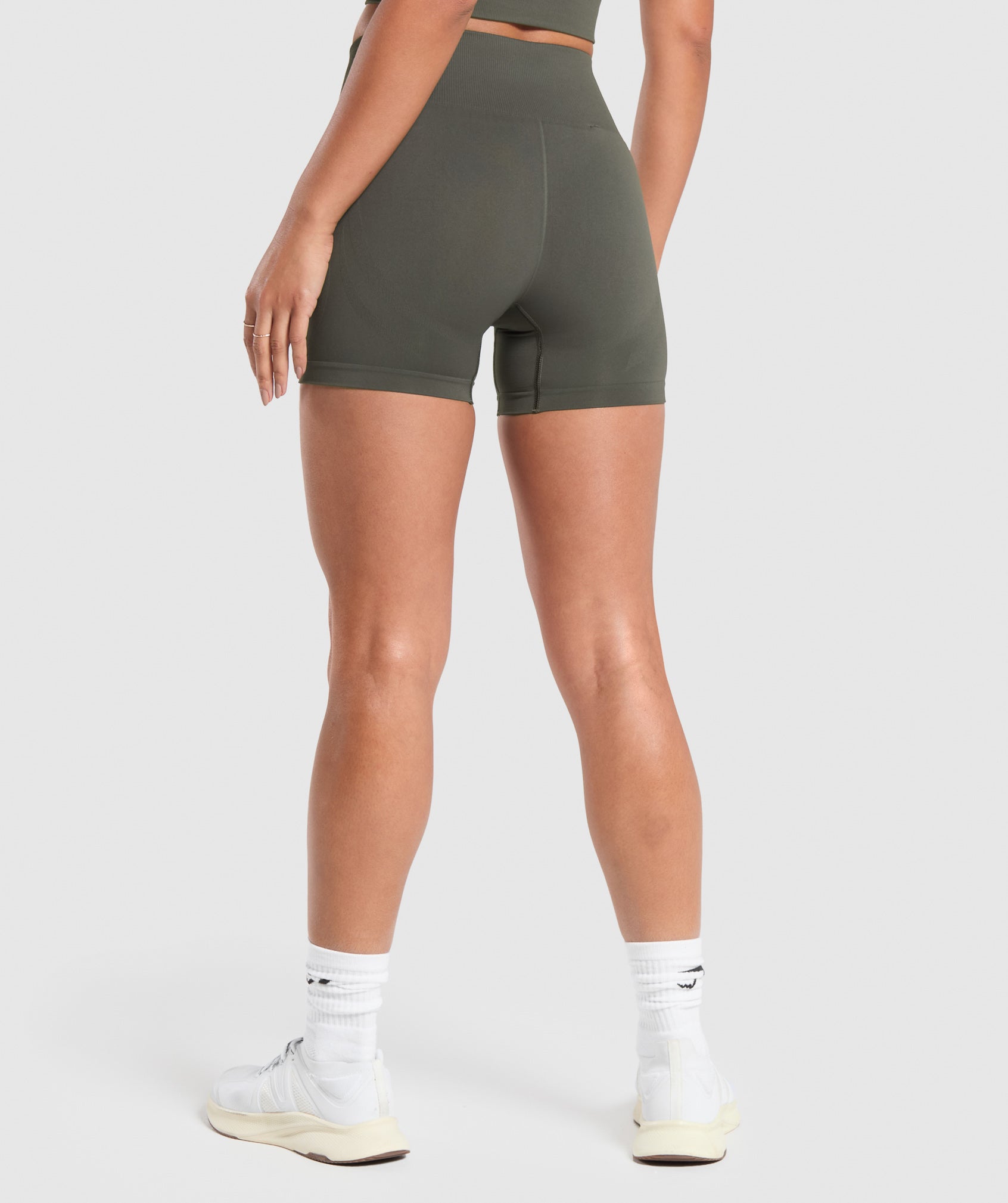 GYMSHARK Ultra-Comfy Seamless Training Shorts - Breathable Workout Gear in Strength Green 