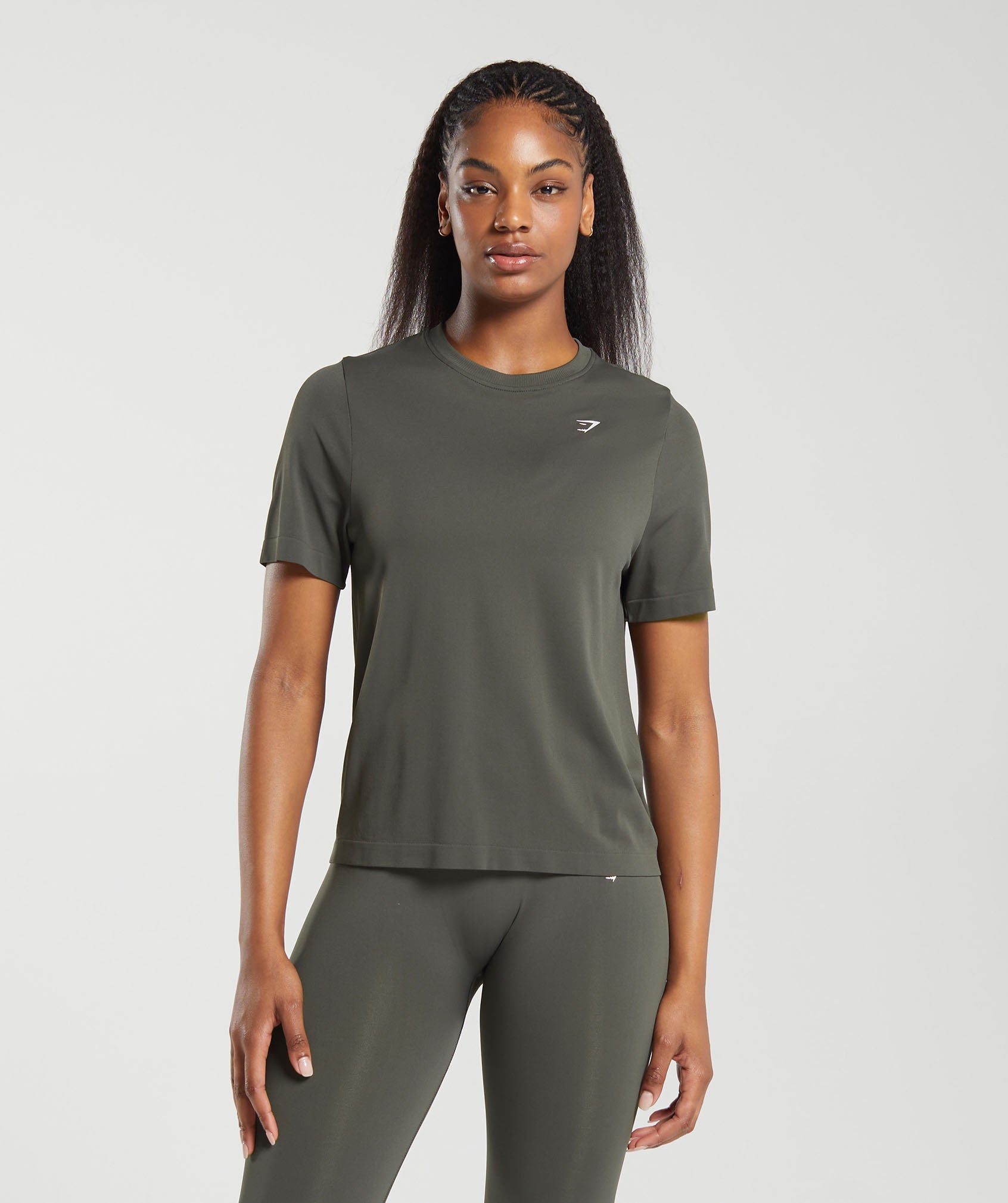 GYMSHARK Ultra-Soft Everyday Seamless Tee - Power Green Hue
