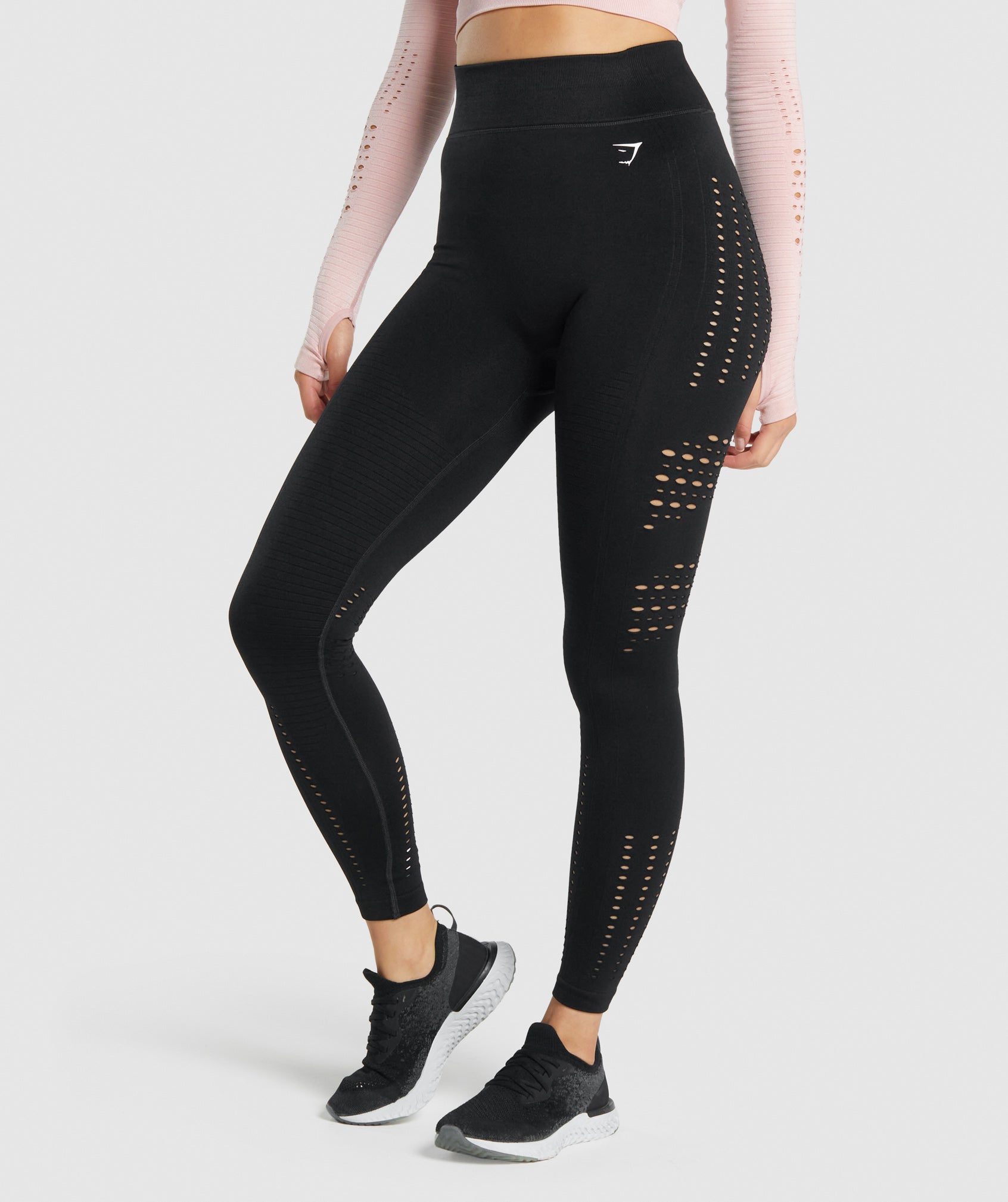 GYMSHARK GYMSHARK High-Shine Sculpting Leggings - Onyx Black Buttery-Soft Workout Tights