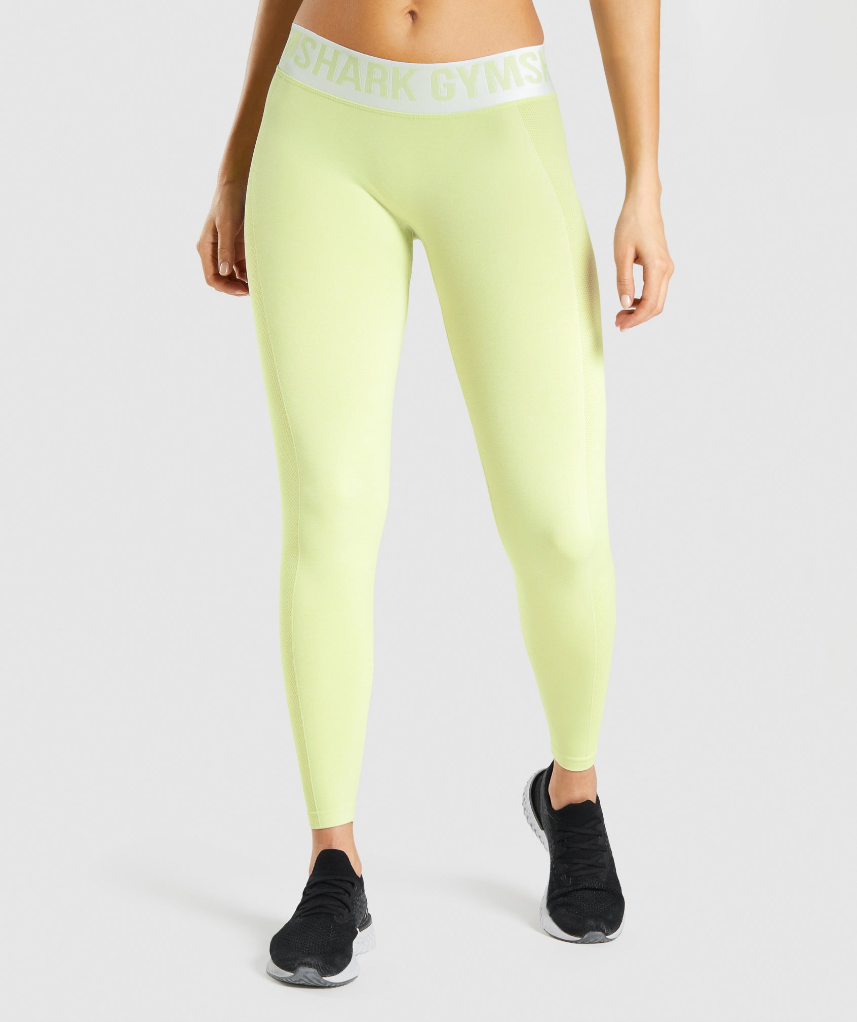 GYMSHARK Gymshark Flex Low-Rise Yoga Leggings - Buttery-Soft Moss Green Marl for Women's Workouts