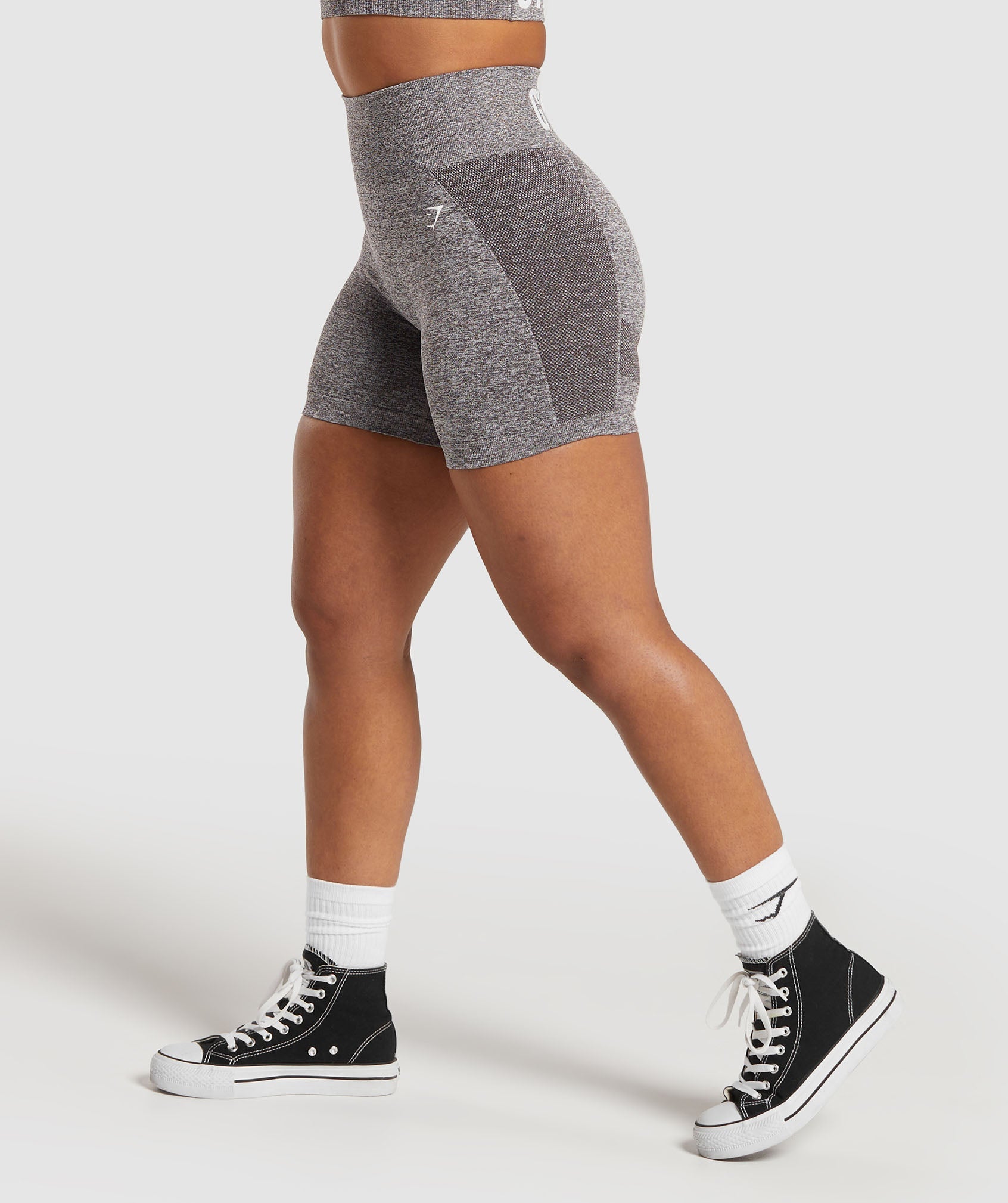 GYMSHARK Gymshark Flex Training Shorts - Lightweight Workout Apparel in Heather Purple & White 