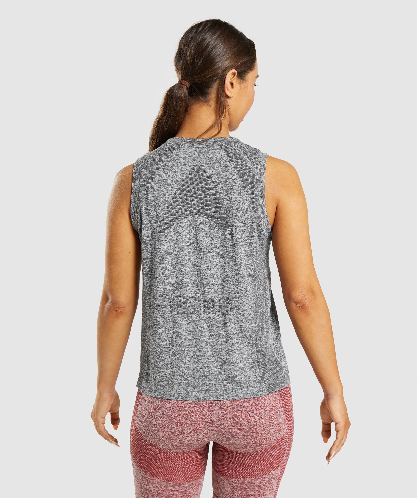 GYMSHARK Performance Flex Relaxed Tank - Soft Breathable Workout Top in Charcoal Heather Marl