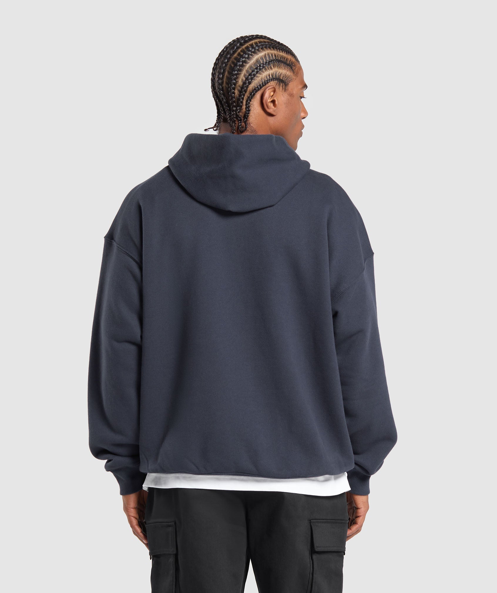 GYMSHARK Athletic College Hooded Sweatshirt - Premium Navy Blue 