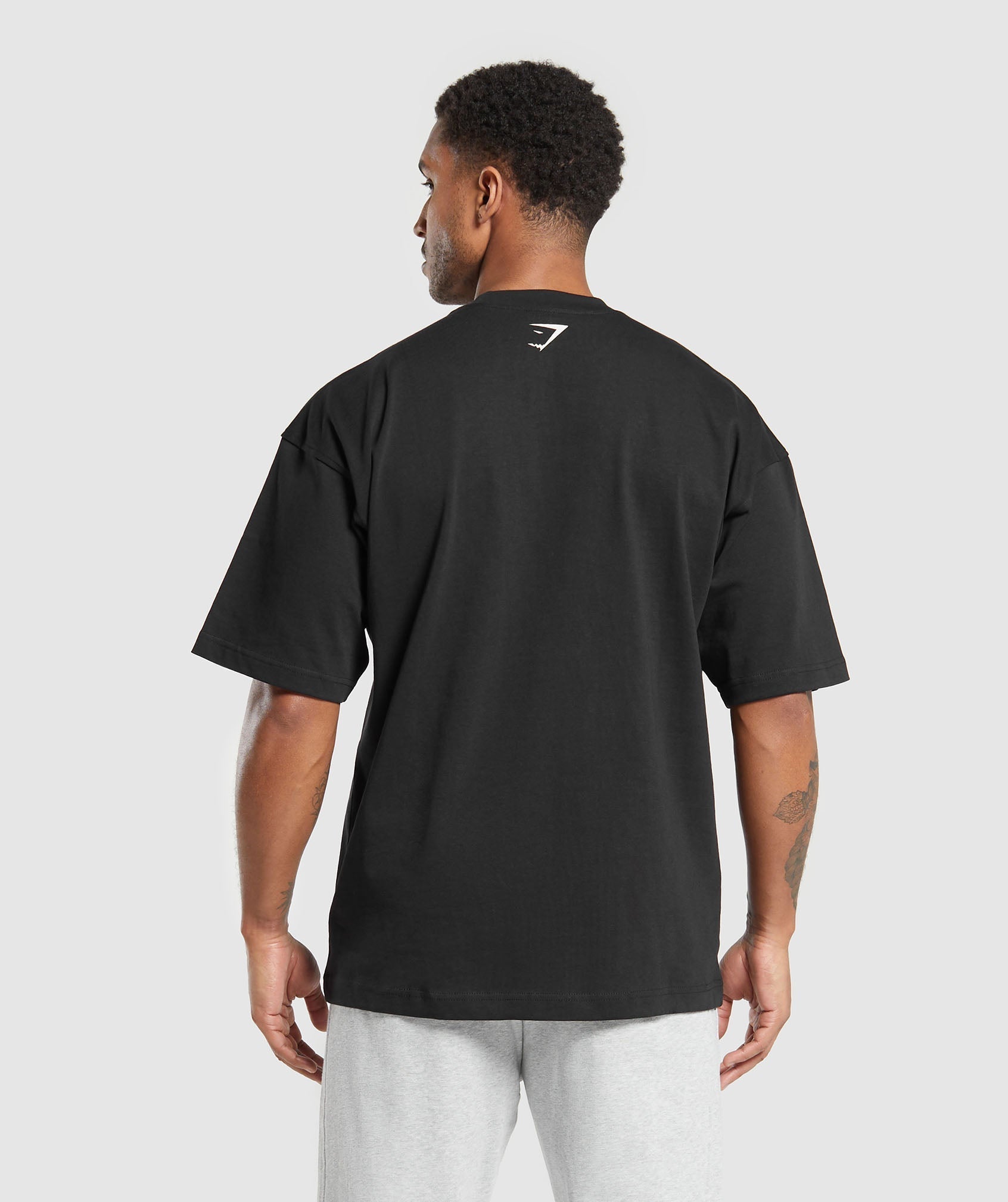 GYMSHARK University Cotton Tee - Onyx Black 