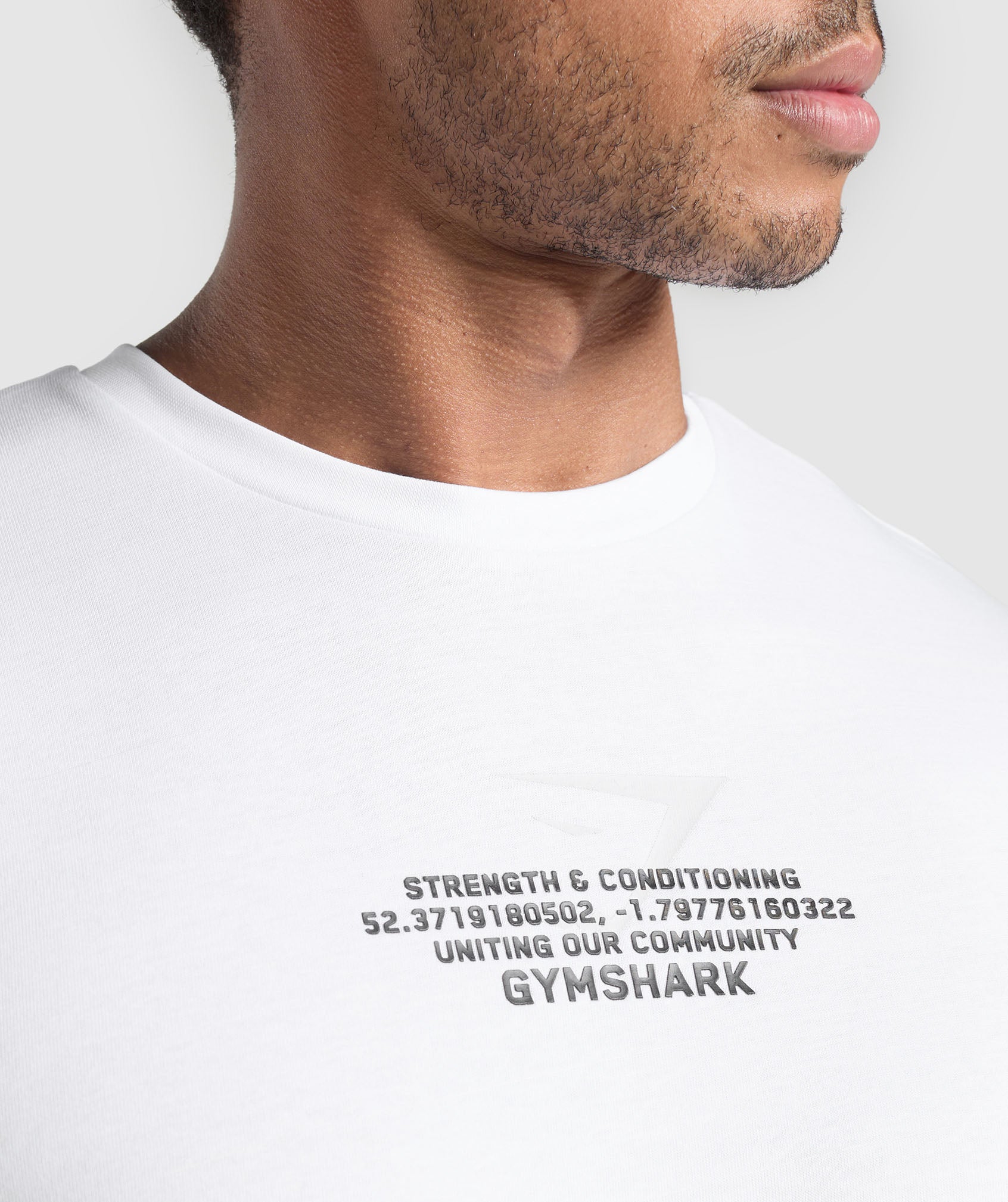 GYMSHARK Gymshark Athletic Performance Tee - Moisture-Wicking White Workout Shirt 