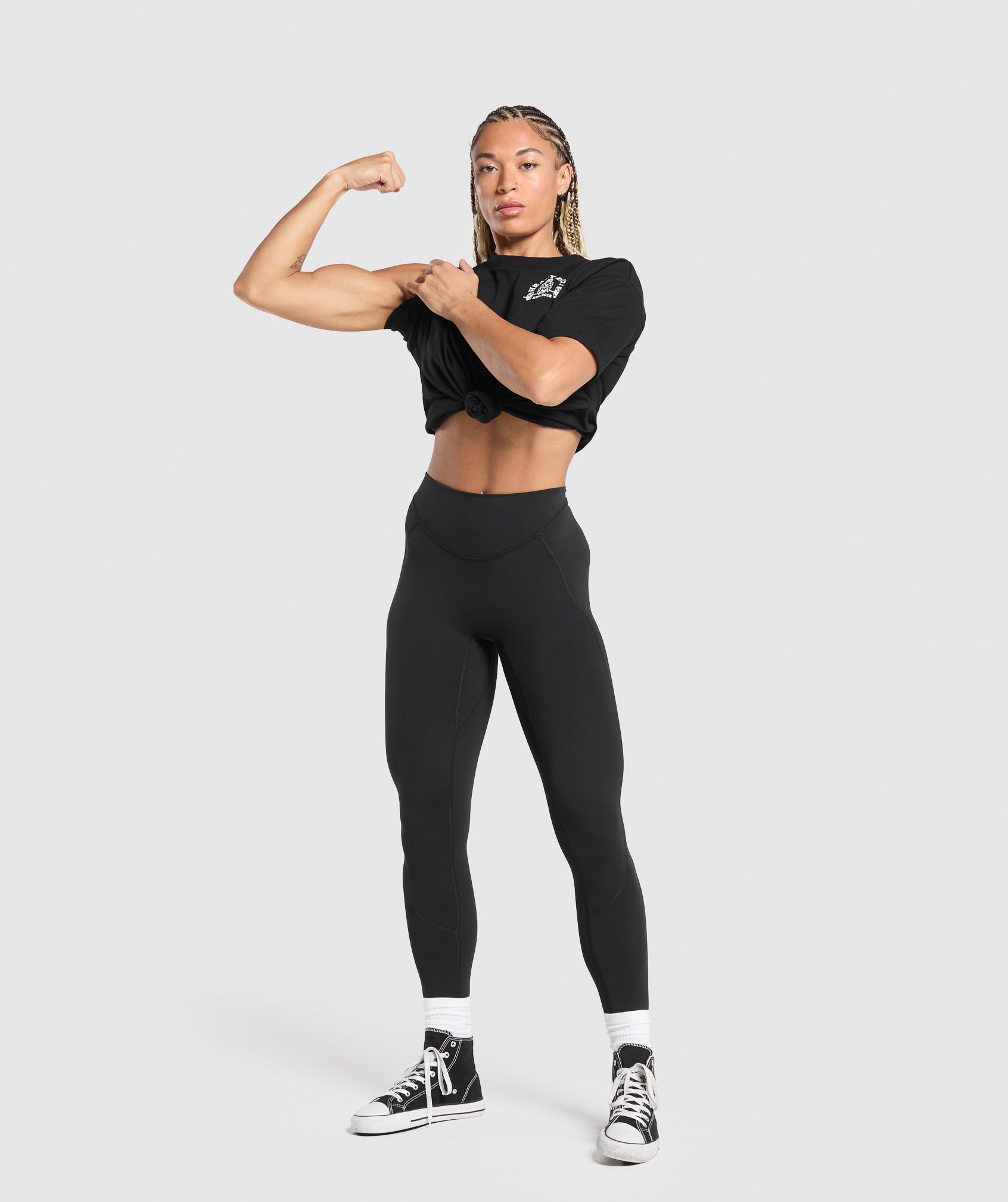 GYMSHARK Gymshark Premium Heavyweight Oversized Streetwear Essential T-Shirt in Jet Black 
