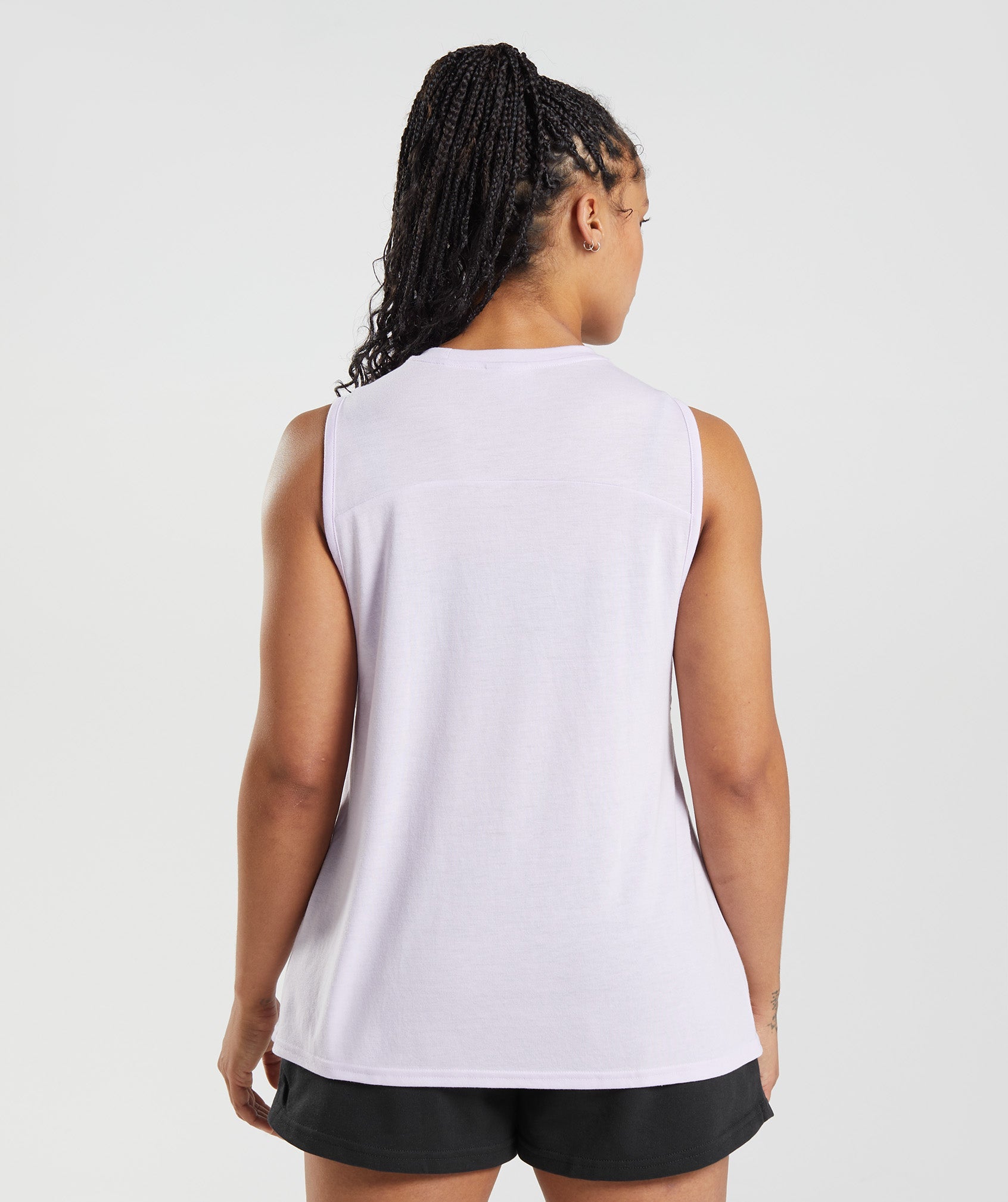 GYMSHARK Gymshark Legacy Fitness Tank - Vintage Lilac Workout Top, Soft Breathable Gym Essential 