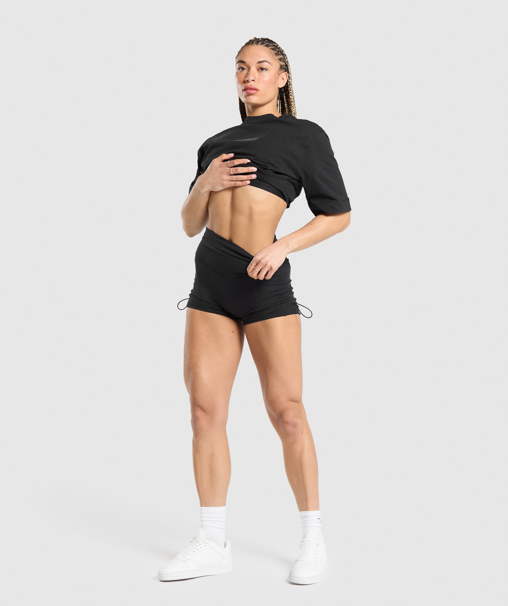 GYMSHARK Gymshark Muscle-Building Cropped Tank - Edgy Boxy Fit in Black 