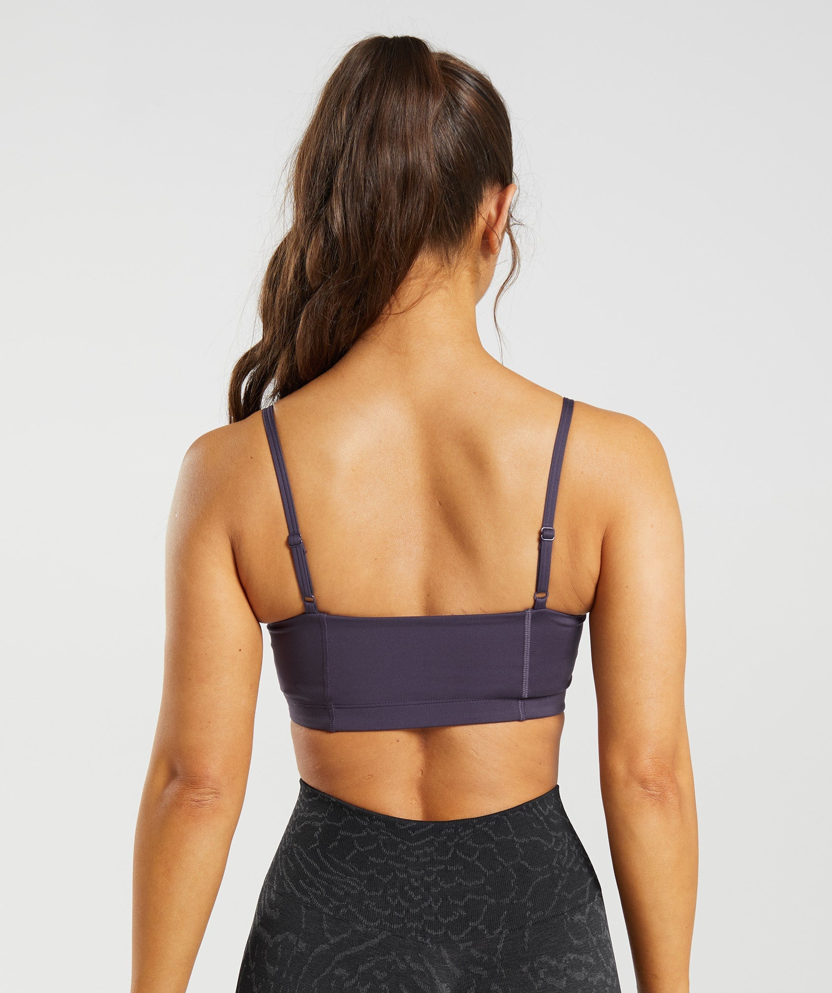 GYMSHARK Seamless Strapless Sports Bra - Vintage Plum Tone 