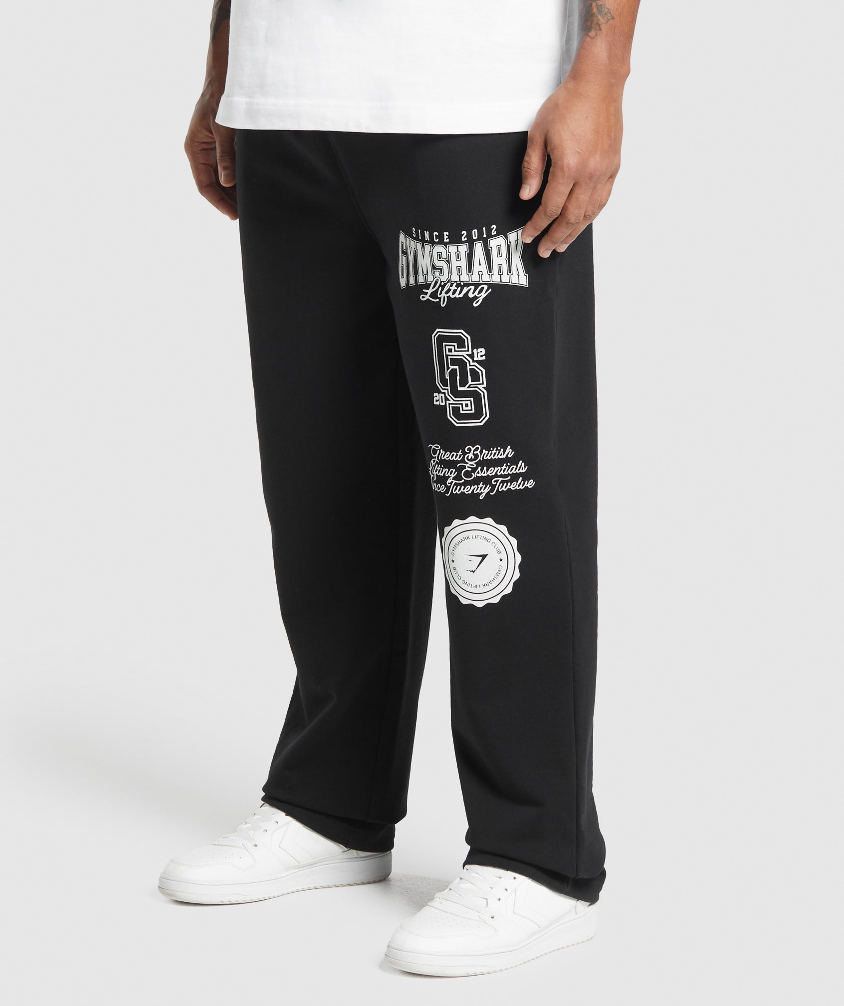 GYMSHARK Training Essentials Straight-Fit Workout Pants - Onyx Black