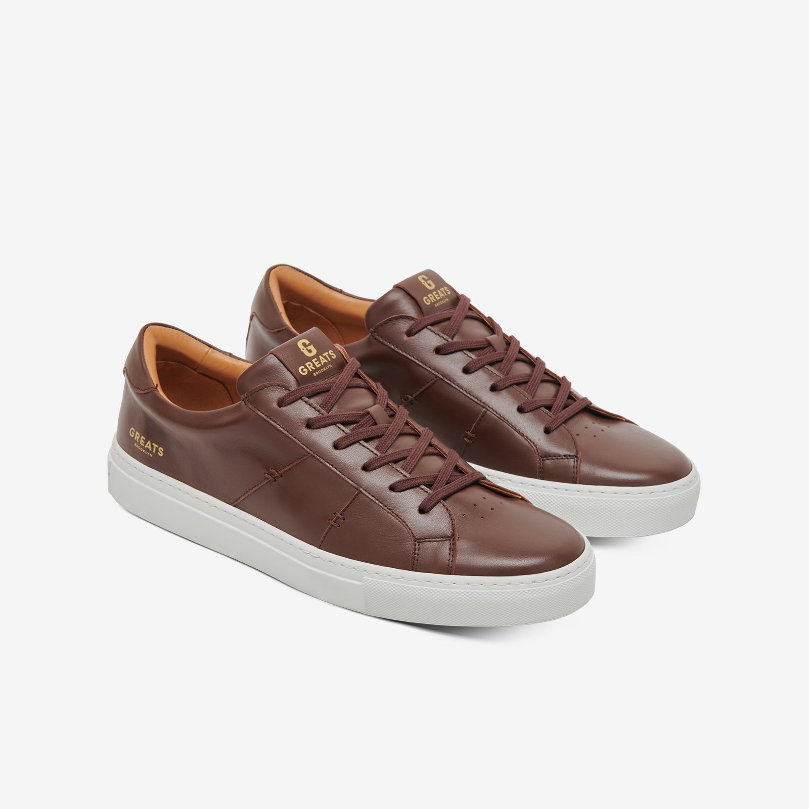 GREATS Royale 2.0 Premium Leather Sneakers - Rich Espresso Brown 