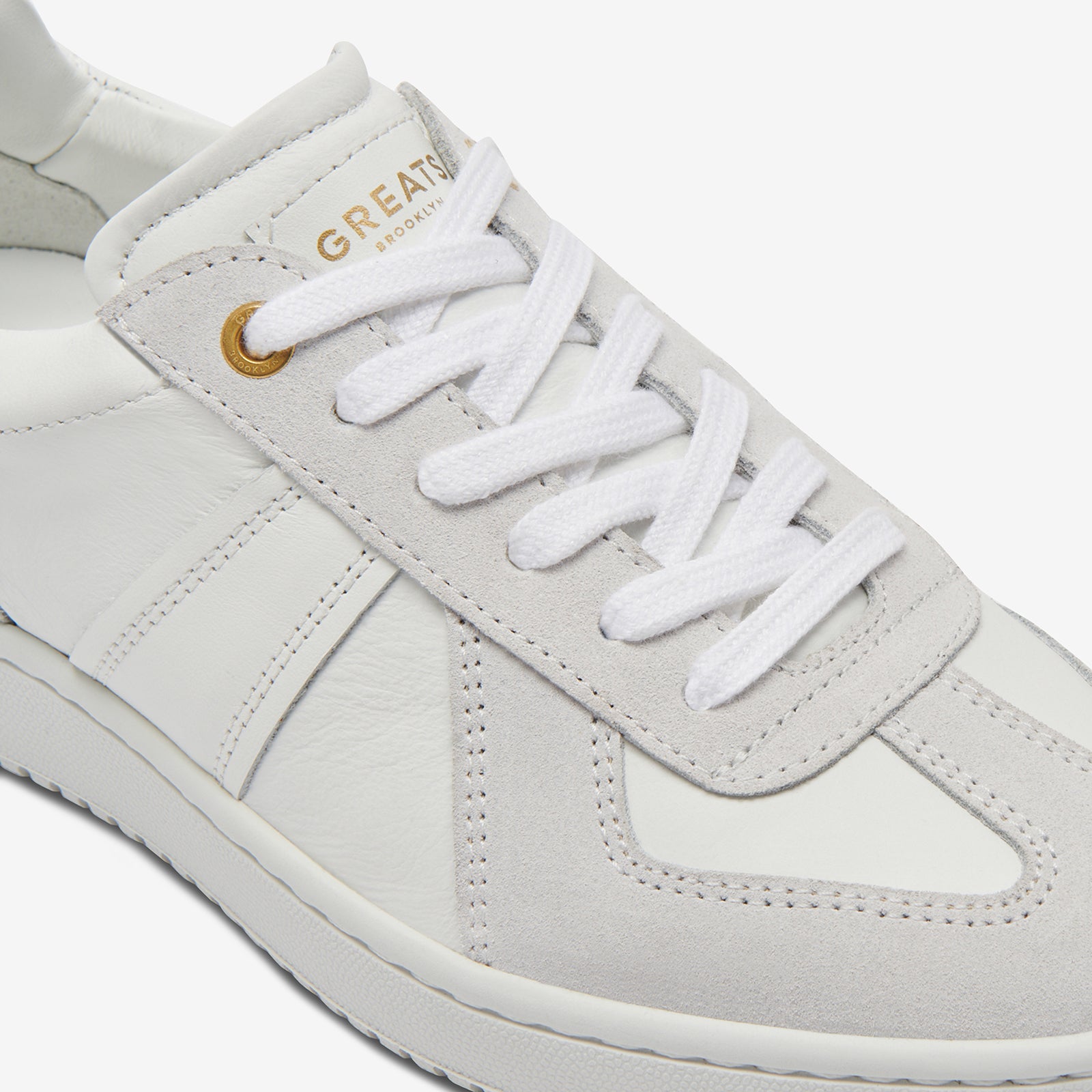 GREATS Men's Premium GAT Fashion Sneakers - Crisp White Minimalist Design