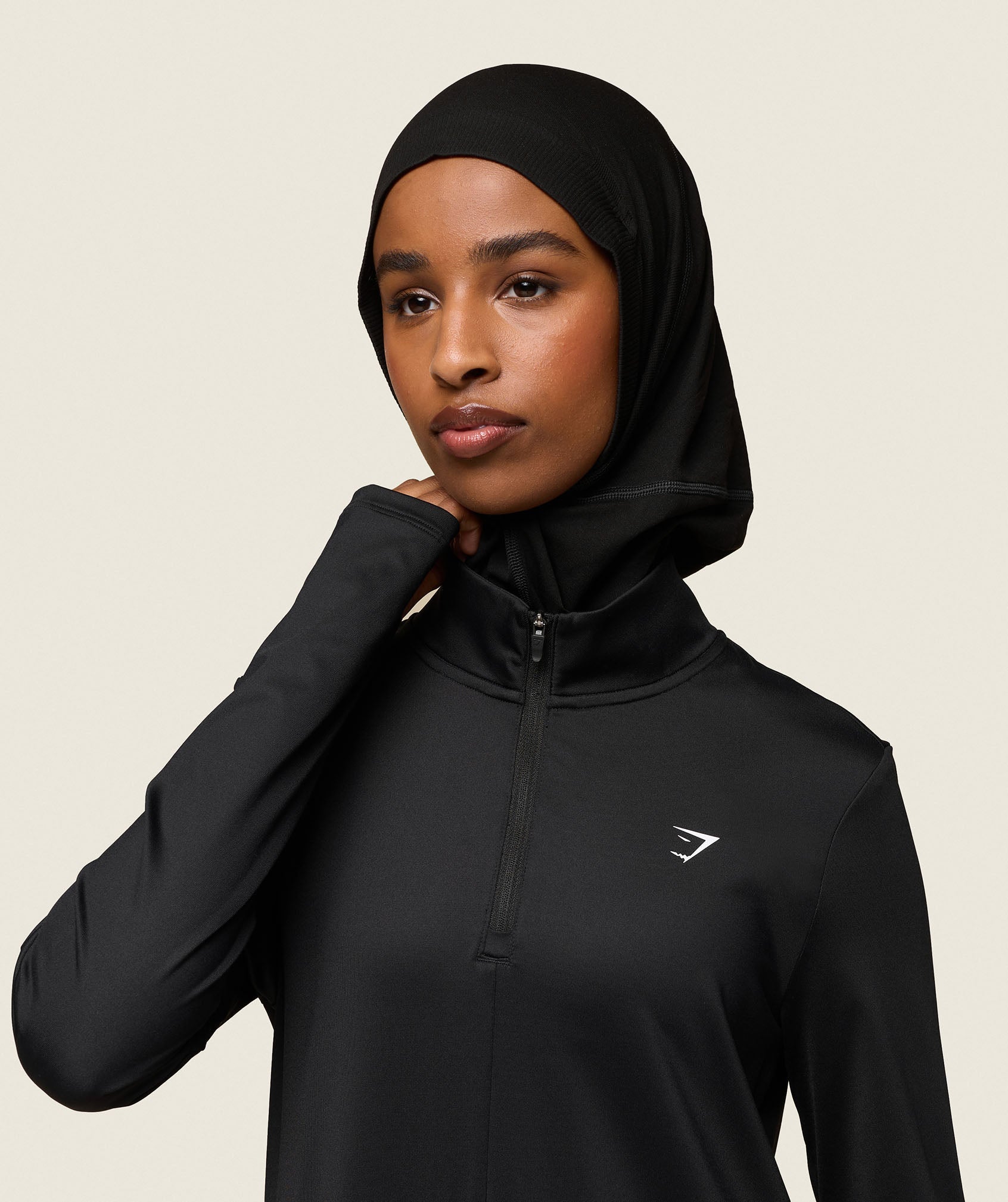 GYMSHARK Gymshark GS x Leana Deeb Modest Training Abaya - Onyx Black 