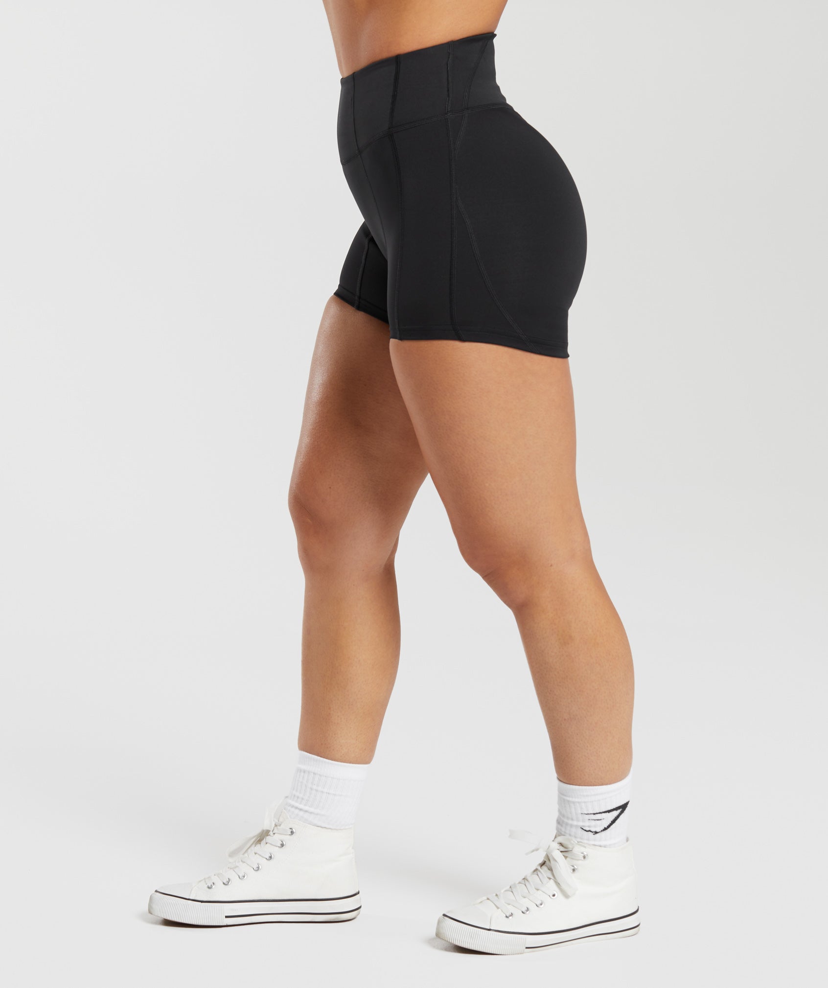GYMSHARK GS Premium High-Waisted Training Shorts - Jet Black 