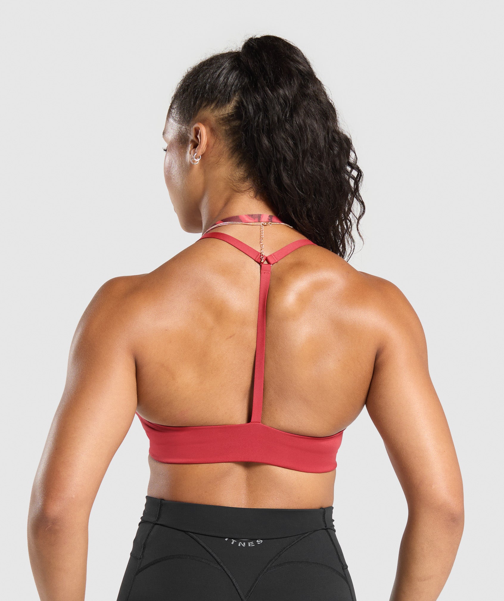 GYMSHARK Power Racerback Training Bra - Varsity Pink Colorway