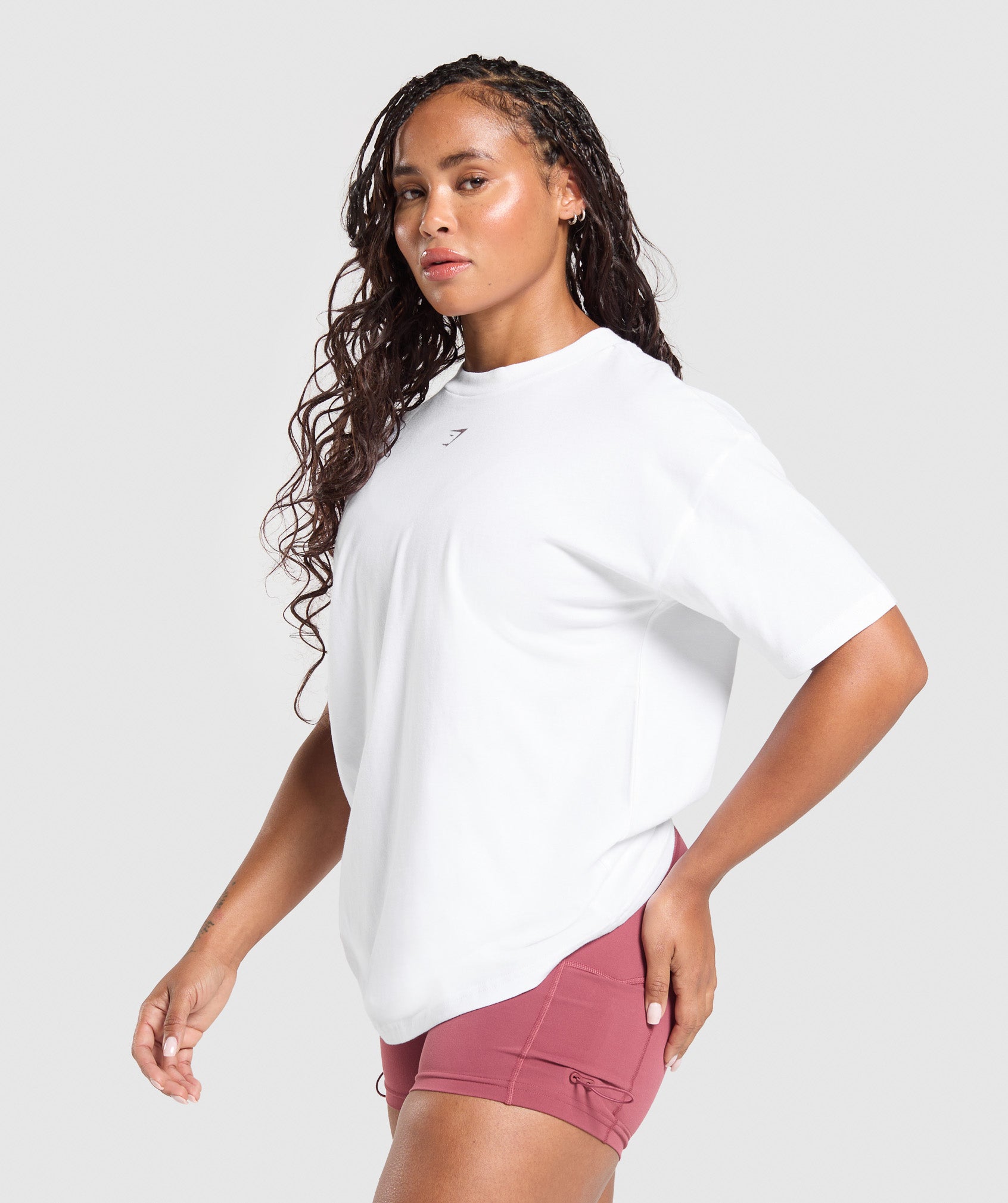 GYMSHARK Gymshark Fierce Strength Mama Graphic Tee - Vintage White 