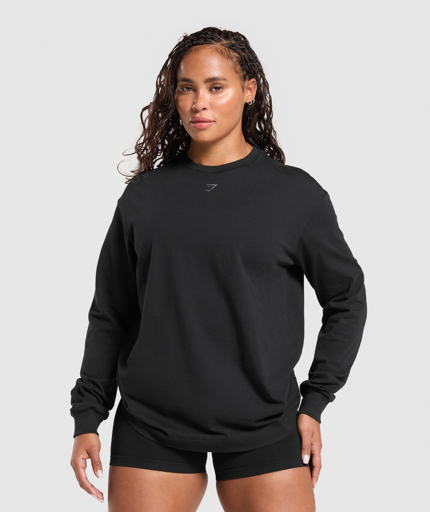 GYMSHARK Gymshark Women's Muscle-Building Long Sleeve Workout Top - Black 