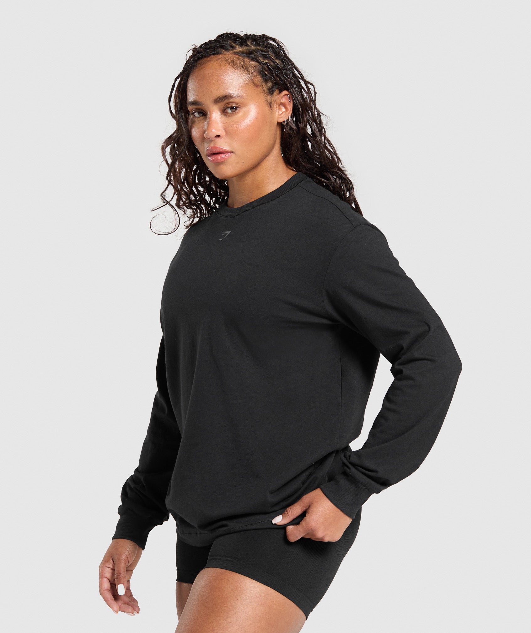 GYMSHARK Gymshark Women's Muscle-Building Long Sleeve Workout Top - Black 