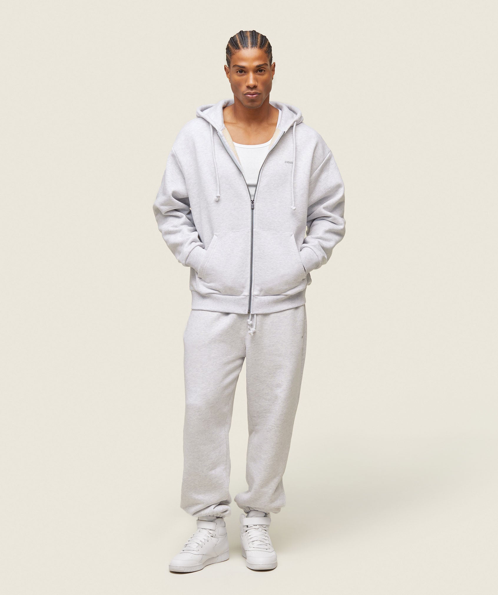 GYMSHARK Gymshark EveryWear Cozy Fit Joggers - Bros Soft Grey Marl Casual Lounge Pants for Workouts & Lounging 
