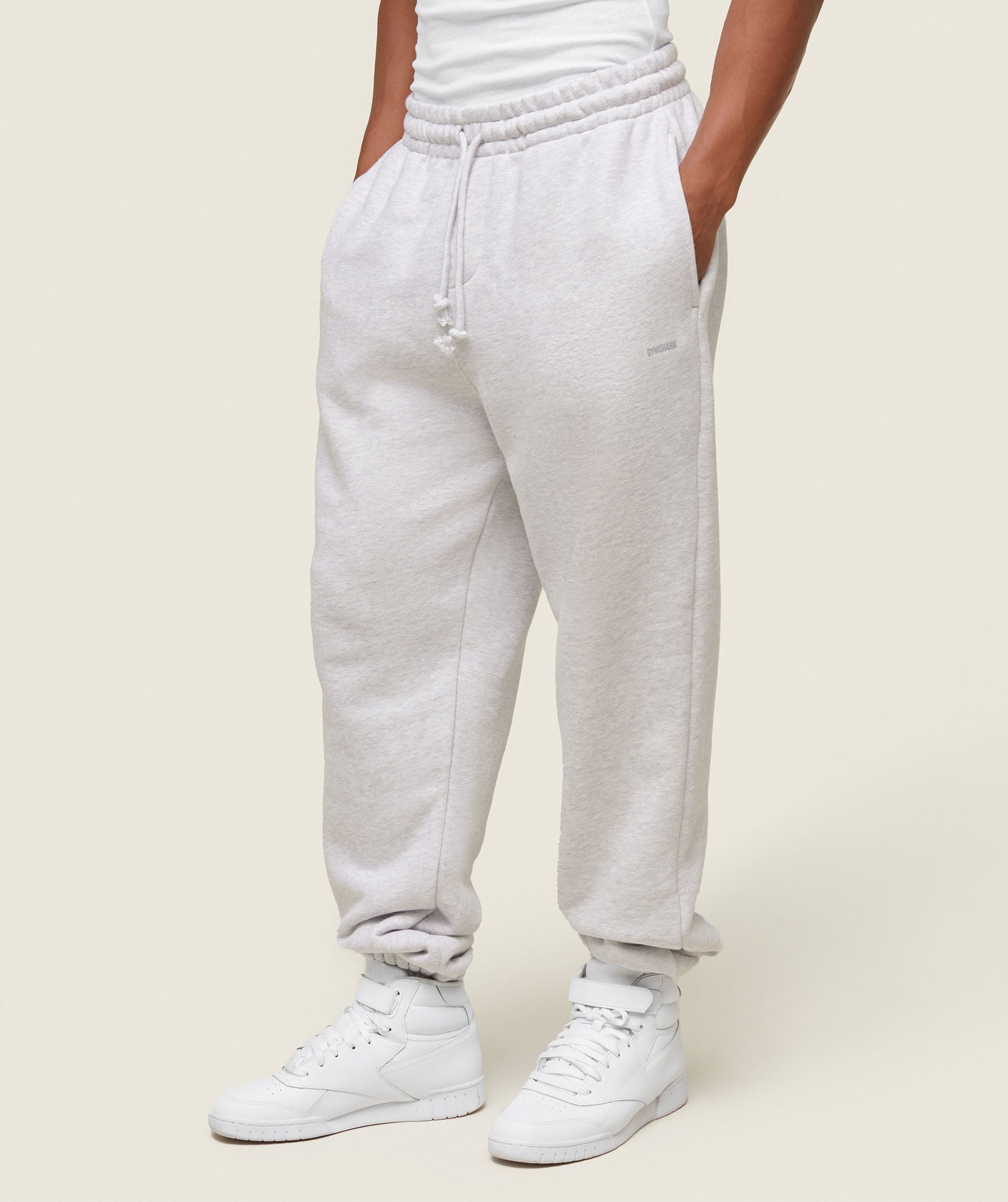 GYMSHARK Gymshark EveryWear Cozy Fit Joggers - Bros Soft Grey Marl Casual Lounge Pants for Workouts & Lounging