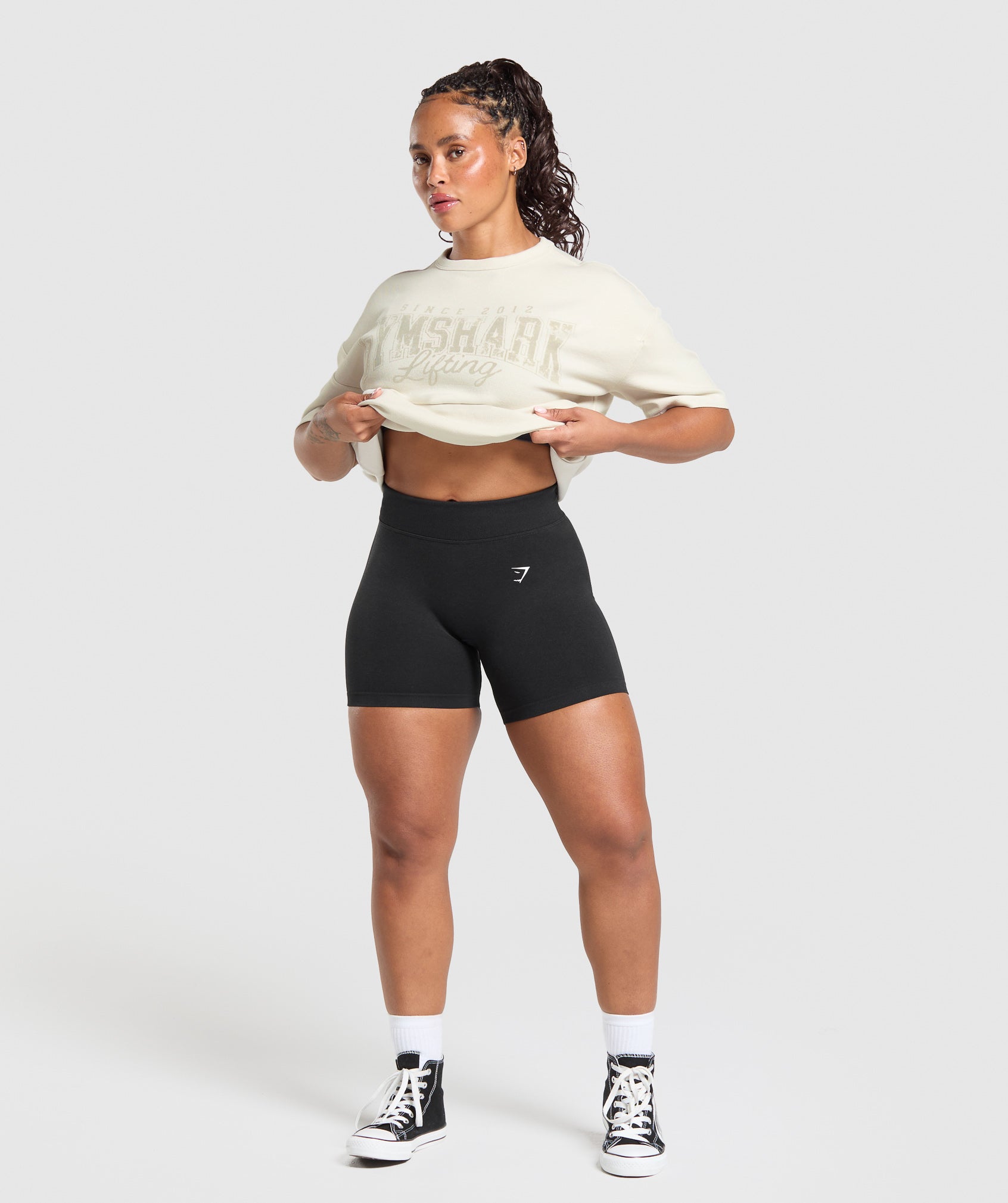 GYMSHARK Oversized Training Hoodie for Workouts - Creamy Oat 