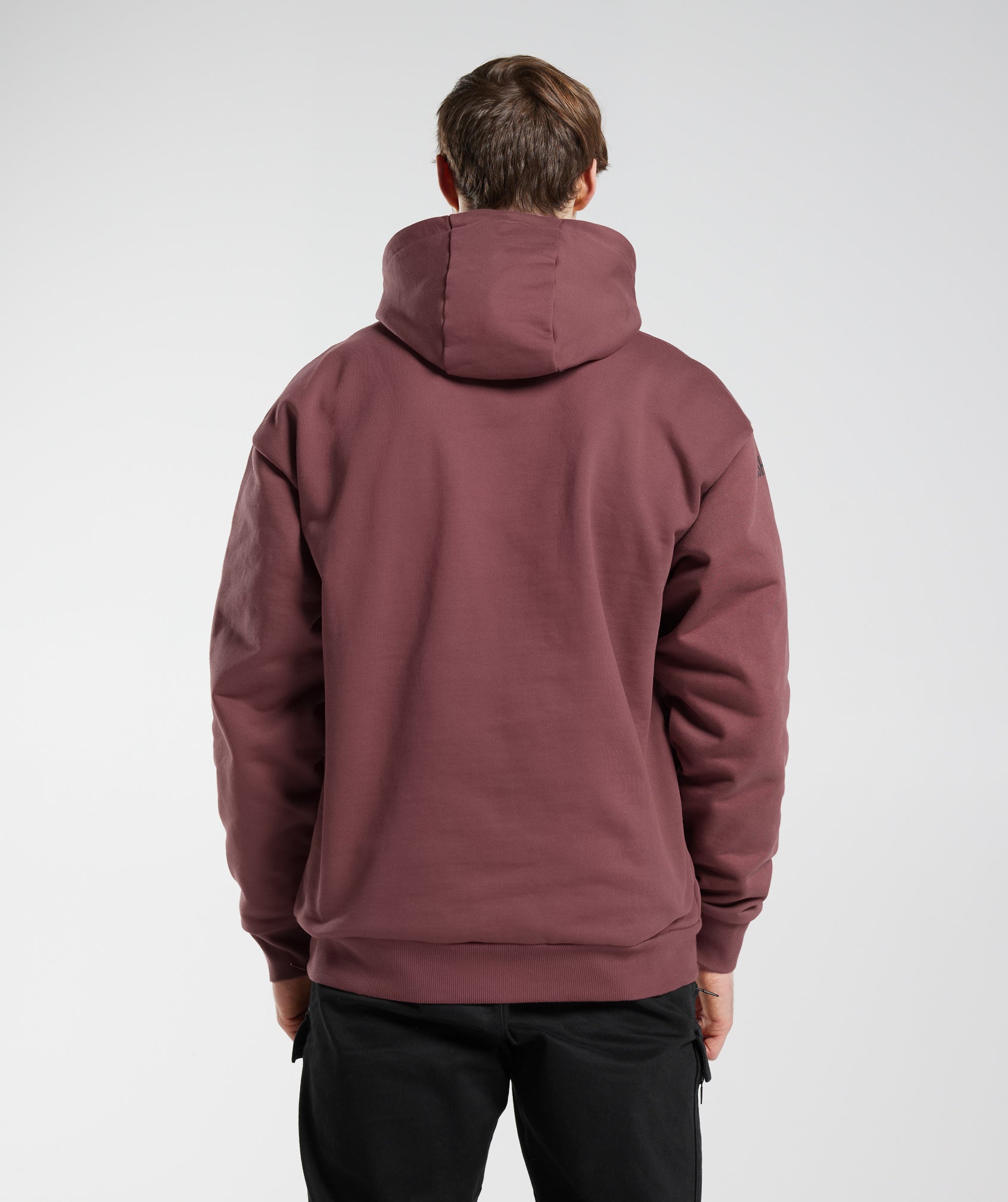 GYMSHARK GS COLLAB David Laid Premium Hoodie - Rich Magenta Brown Blend 