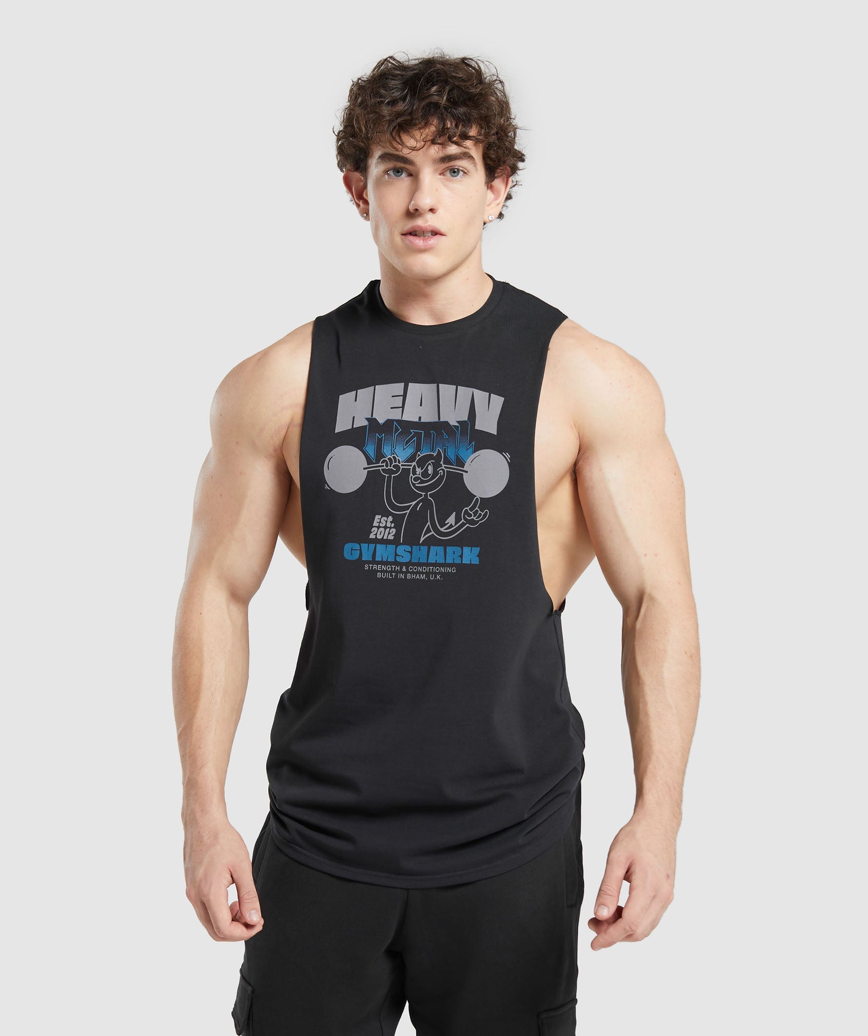 GYMSHARK Gymshark Edgy Metal Sleeveless Muscle Tank - Onyx Black