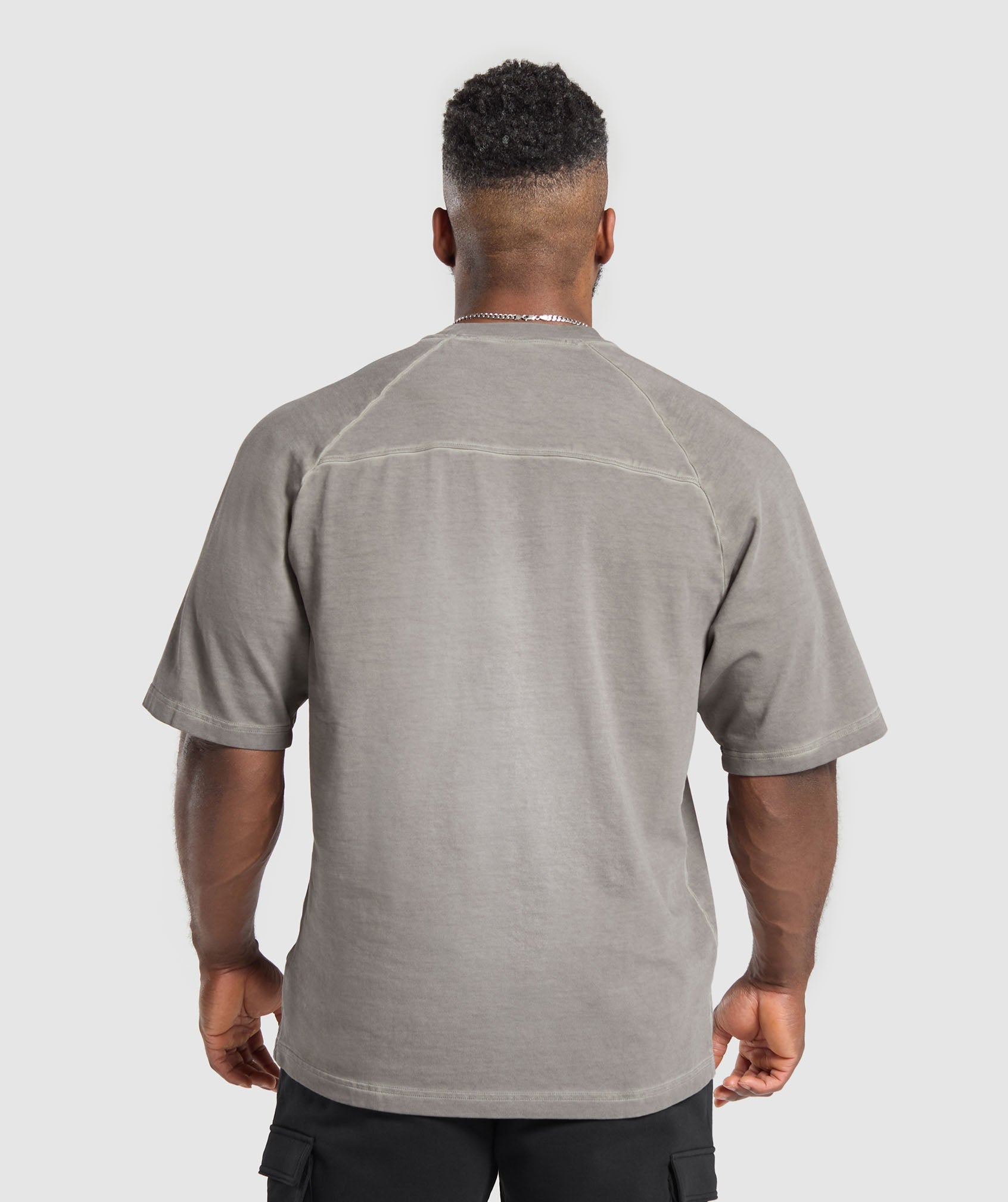 GYMSHARK GYMSHARK Premium Heavyweight Cotton Tee - Steel Metallic/Urban Asphalt Grey