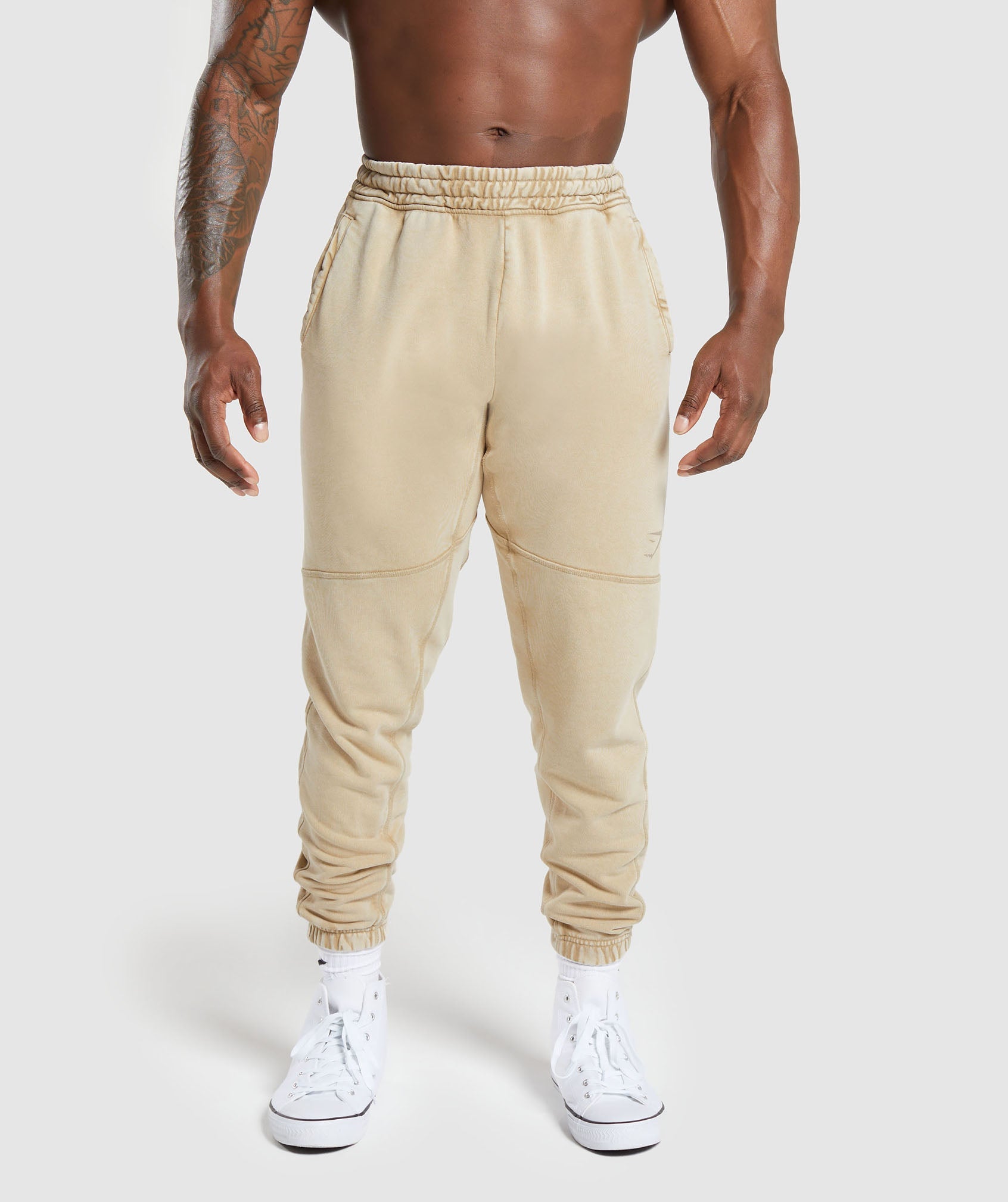 GYMSHARK Heritage Relaxed-Fit Jogger Pants - Warm Desert Beige