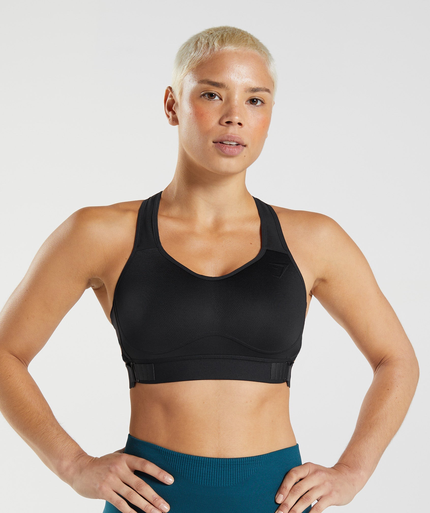 GYMSHARK High-Support Racerback Fitness Bra | B/C-E/F Cup Sizes | Classic Black