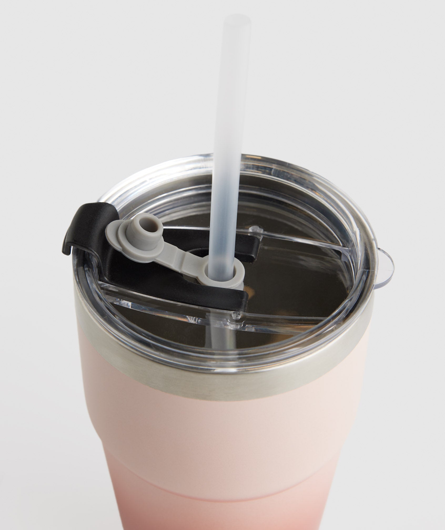 GYMSHARK Gymshark Double-Wall Vacuum Insulated Straw Tumbler with Leak-Proof Lid - Misty Rose & Terracotta Blend 
