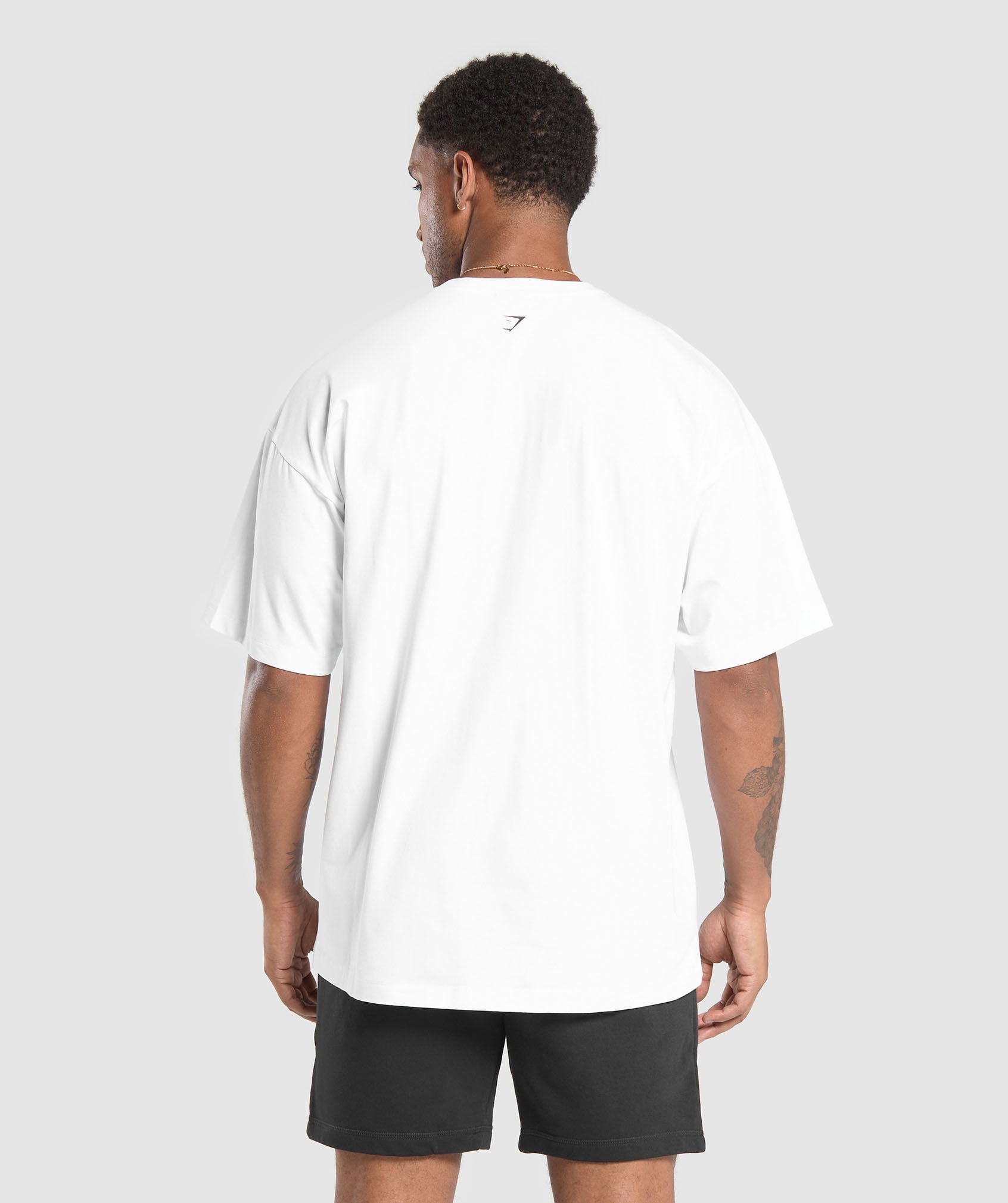 GYMSHARK Gymshark INDYAH & DAMI Collab Oversized Graphic Tee - Crisp White 