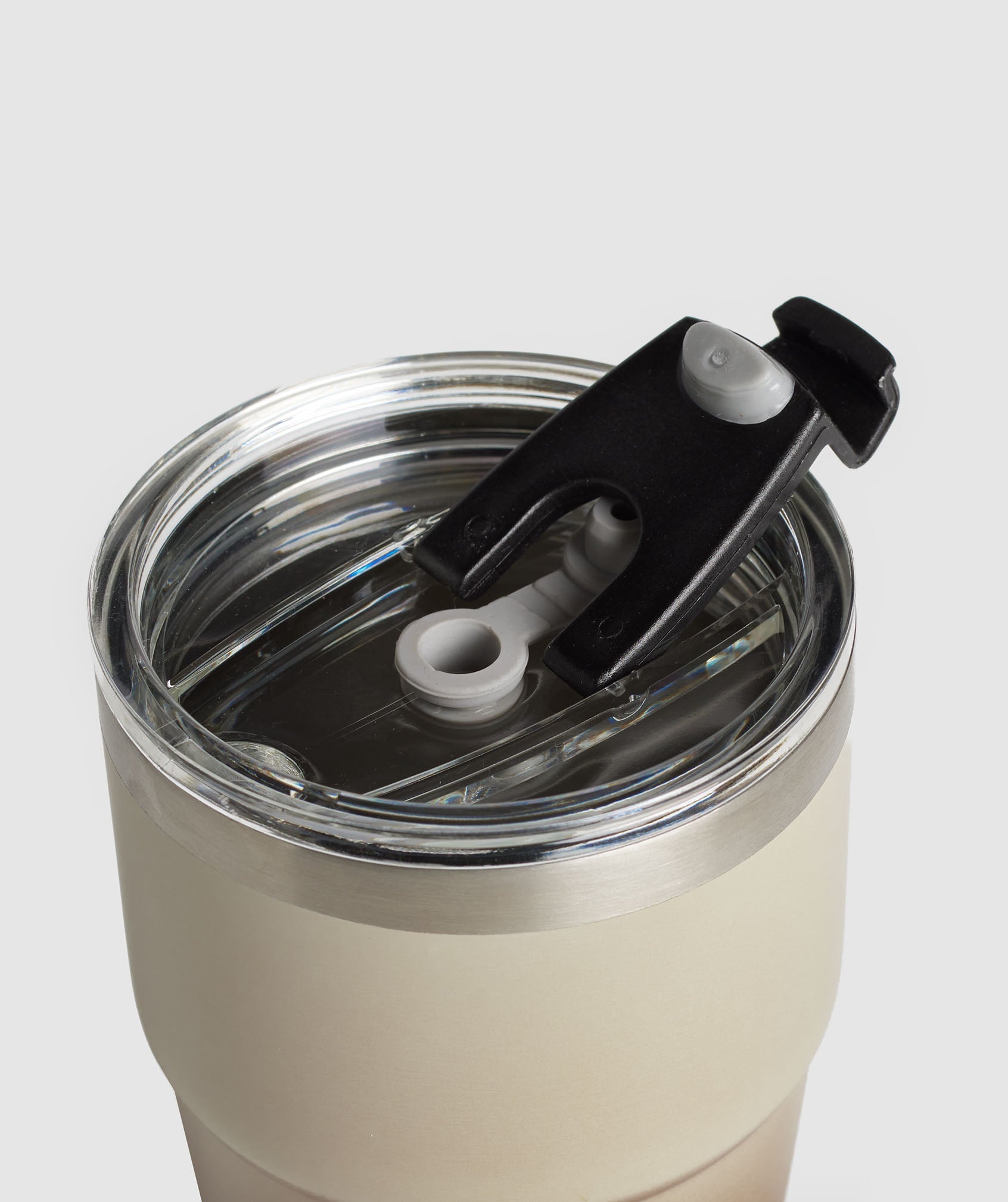 GYMSHARK ThermoFlask Tumbler with Straw | Double-Wall Vacuum Insulation in Weathered Stone & Soul Hues 