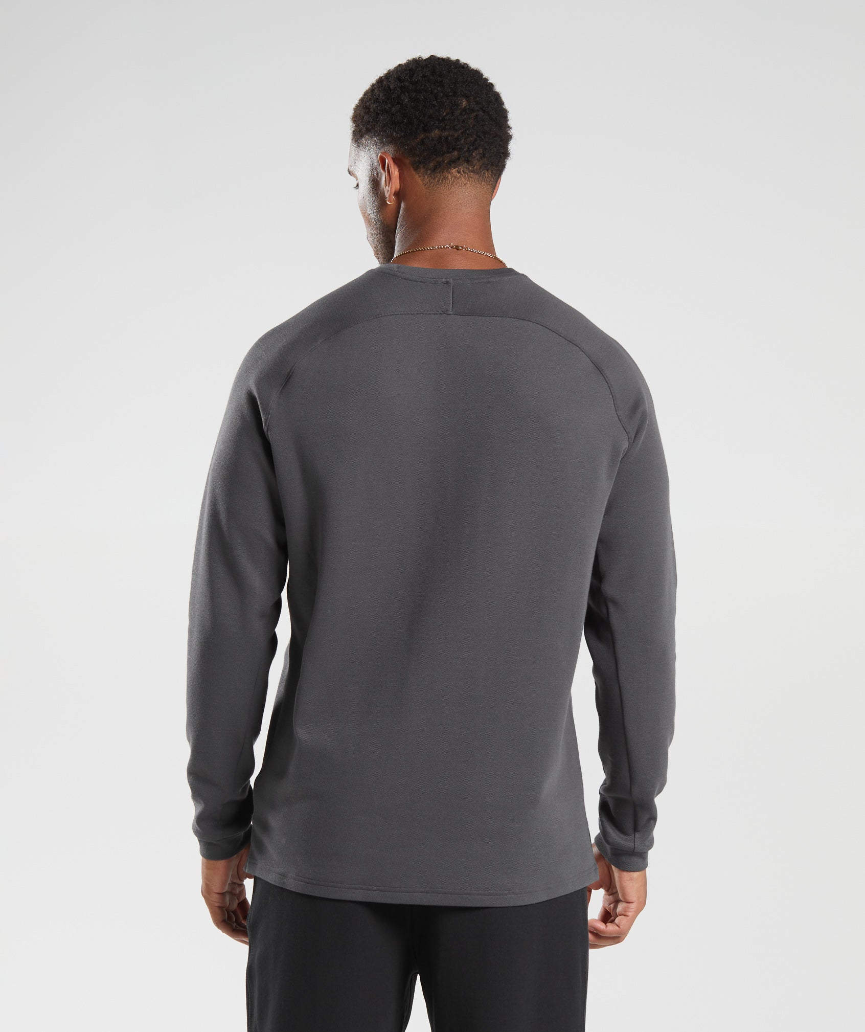 GYMSHARK Cozy Knit Crewneck Sweater - Stone Grey Tonal 
