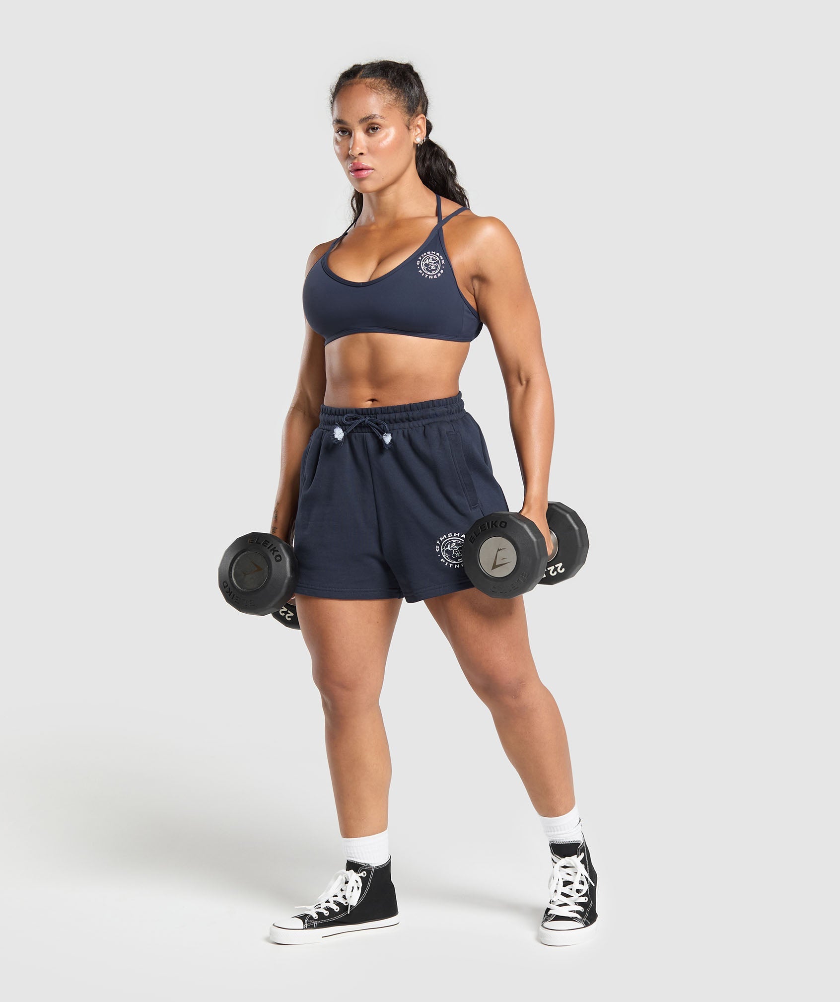 GYMSHARK Gymshark Classic Cotton Training Shorts with Comfort Fit - Indigo Wash 