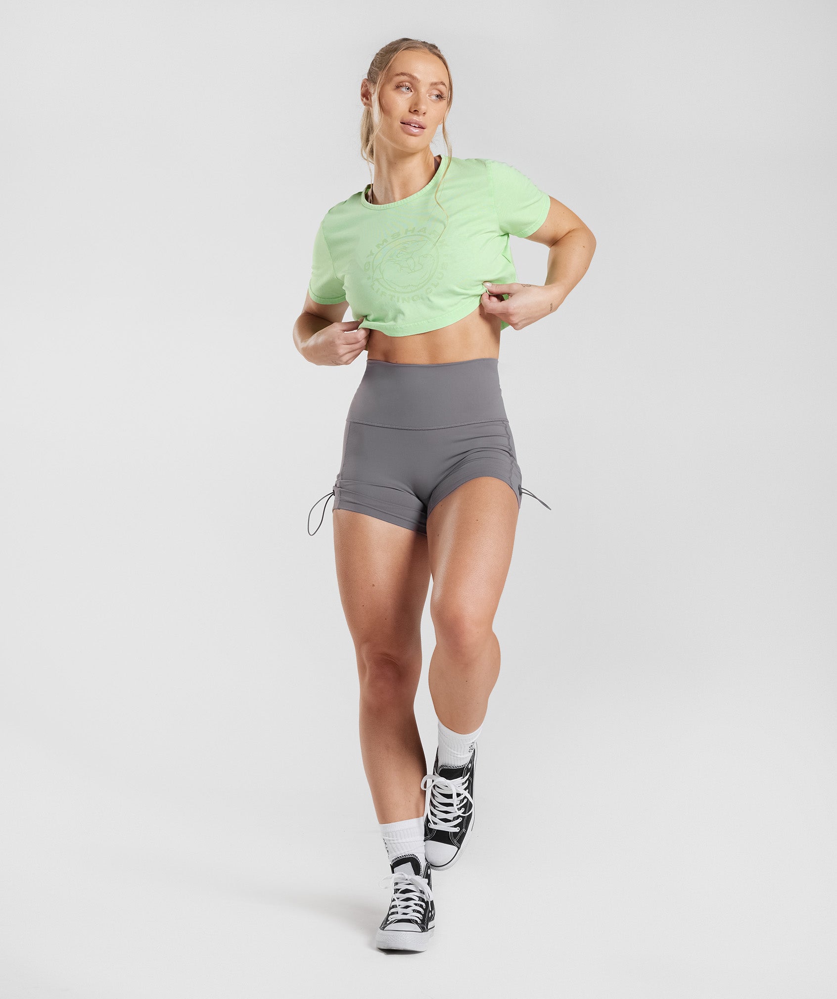 GYMSHARK Gymshark Legacy Cropped Tank - Cool Mint & Acid Wash Finish