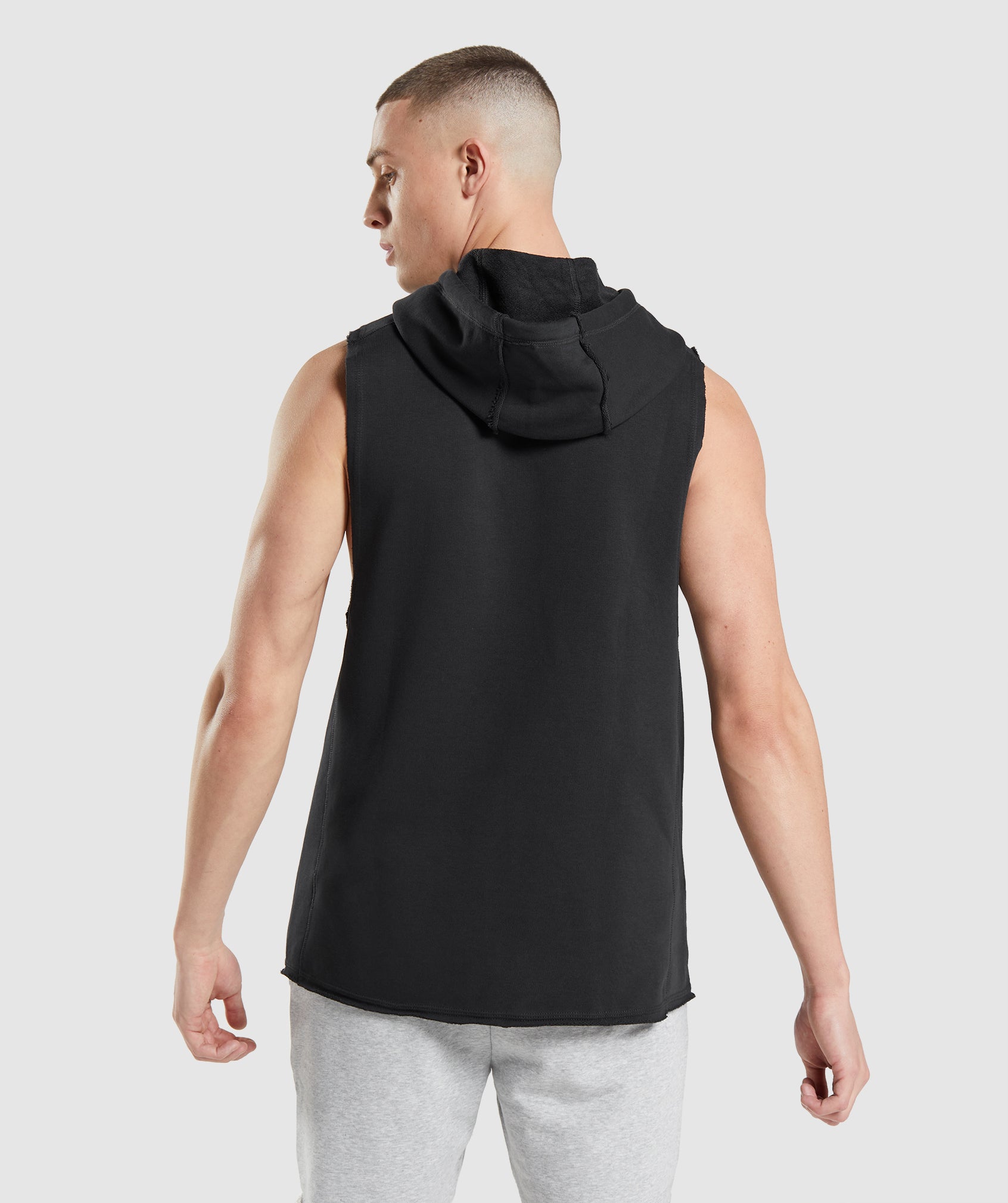 GYMSHARK Legacy Drop-Arm Training Hoodie - Charcoal Heather, Lightweight & Breathable Streetwear for Athleisure 