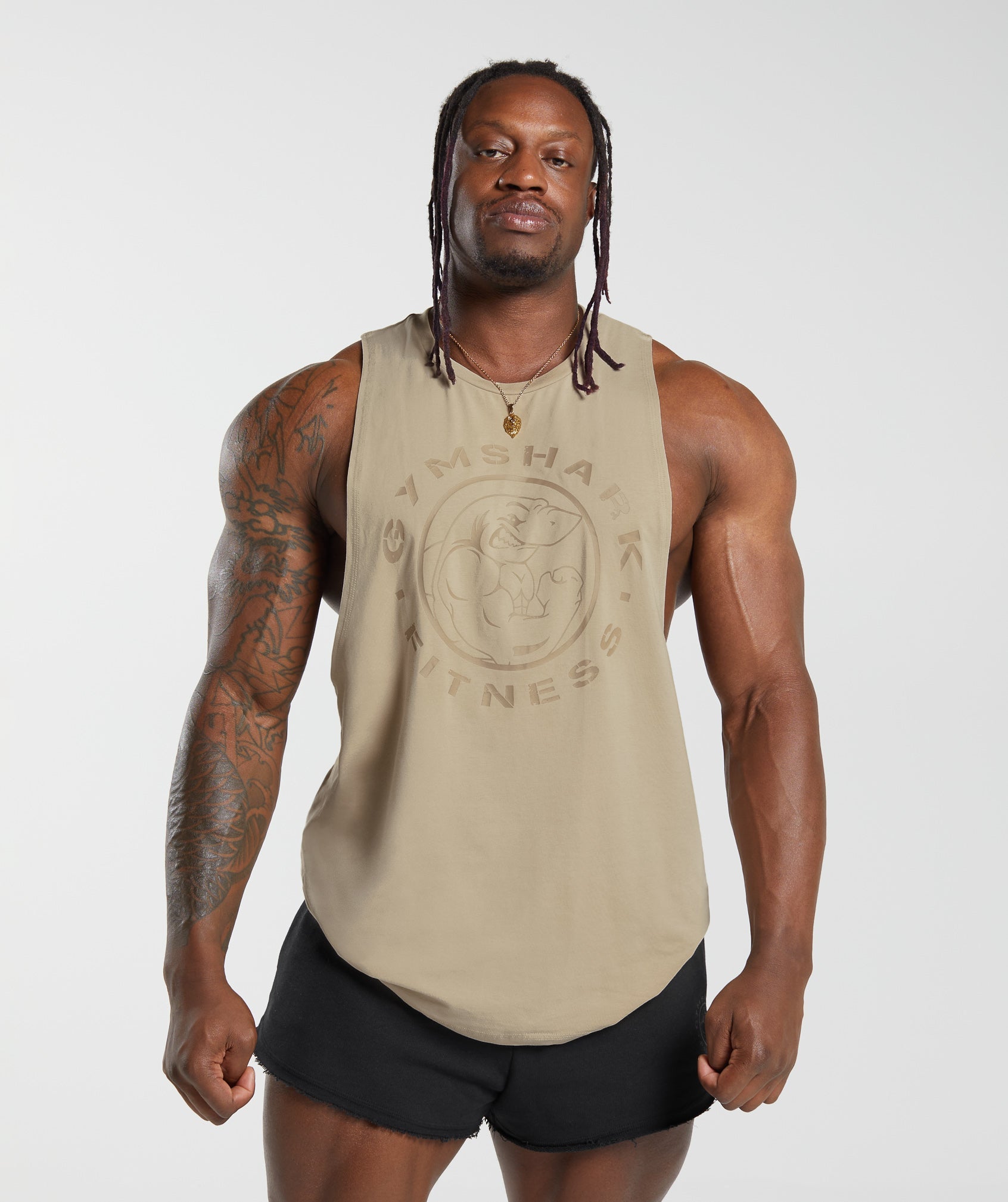 GYMSHARK Gymshark Vintage-Inspired Sleeveless Tank - Soft Sand Colorway