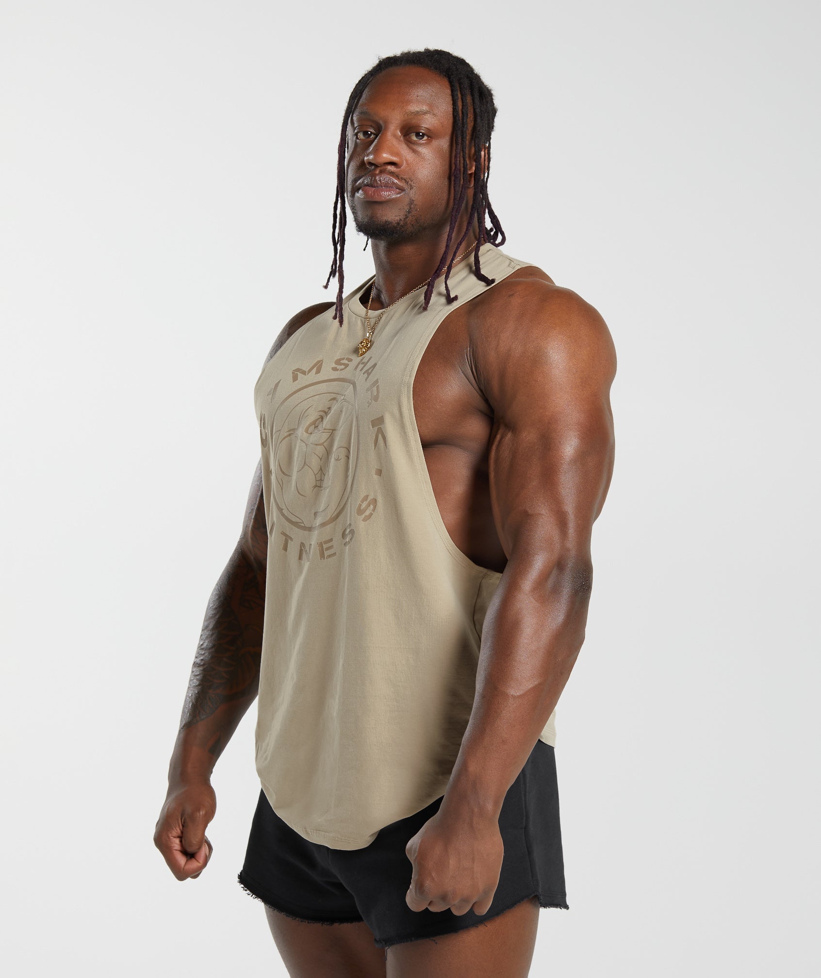 GYMSHARK Gymshark Vintage-Inspired Sleeveless Tank - Soft Sand Colorway