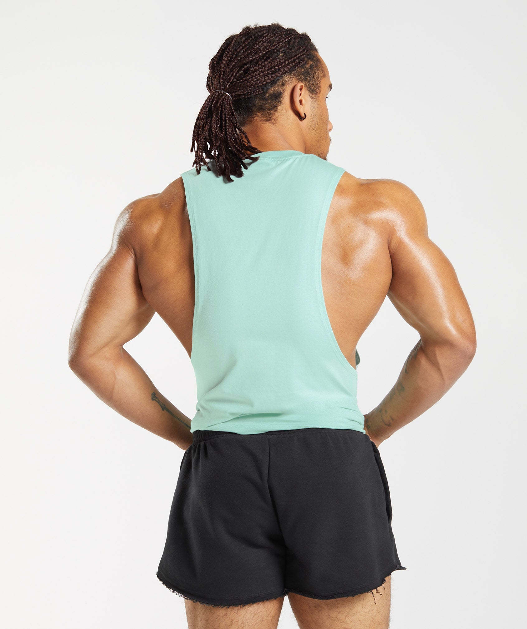 GYMSHARK Legacy Performance Tank - Breathable Aqua Teal Athletic Top 