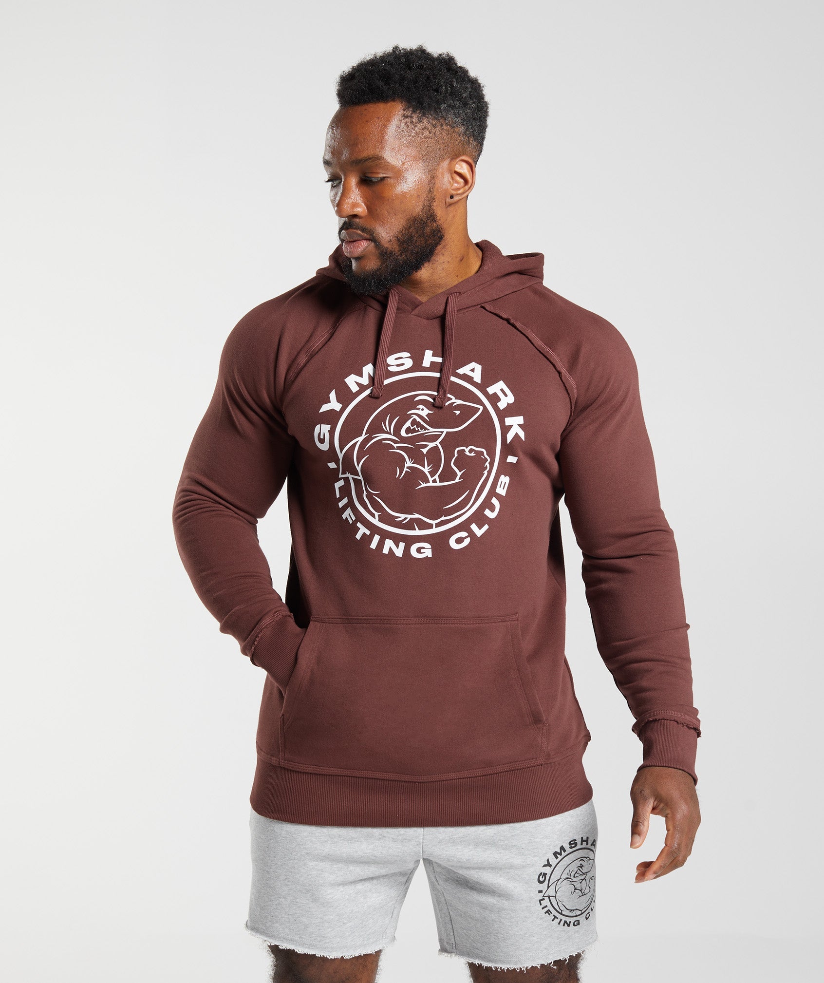 GYMSHARK Gymshark Vintage Pullover Hoodie - Rich Chestnut Brown