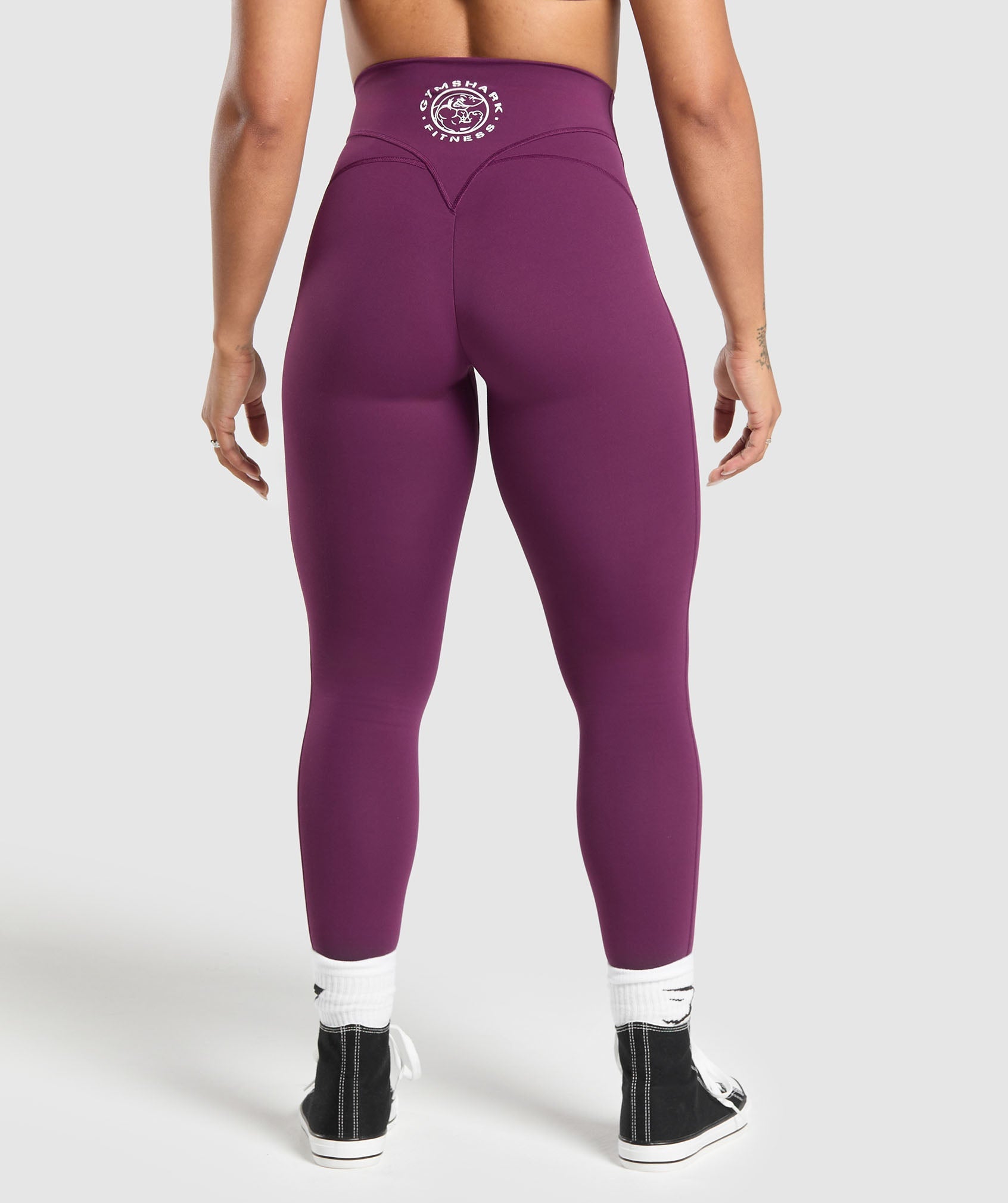 GYMSHARK Gymshark Classic High-Waisted Workout Leggings - Vibrant Magenta Purple Shade