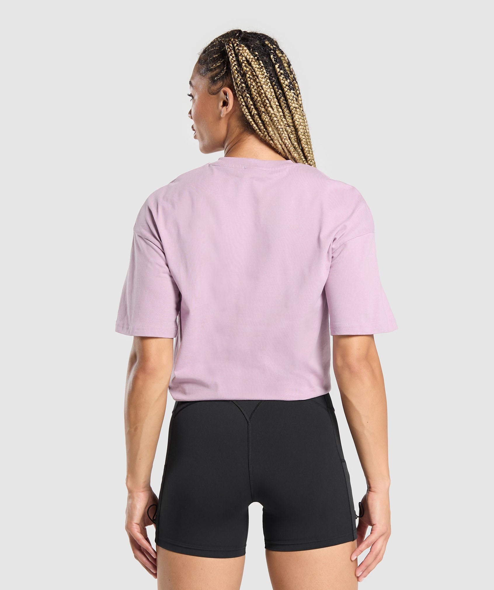 GYMSHARK Gymshark Relaxed Fit Vintage Tee in Dusty Lilac - Oversized Cotton Streetwear Essential