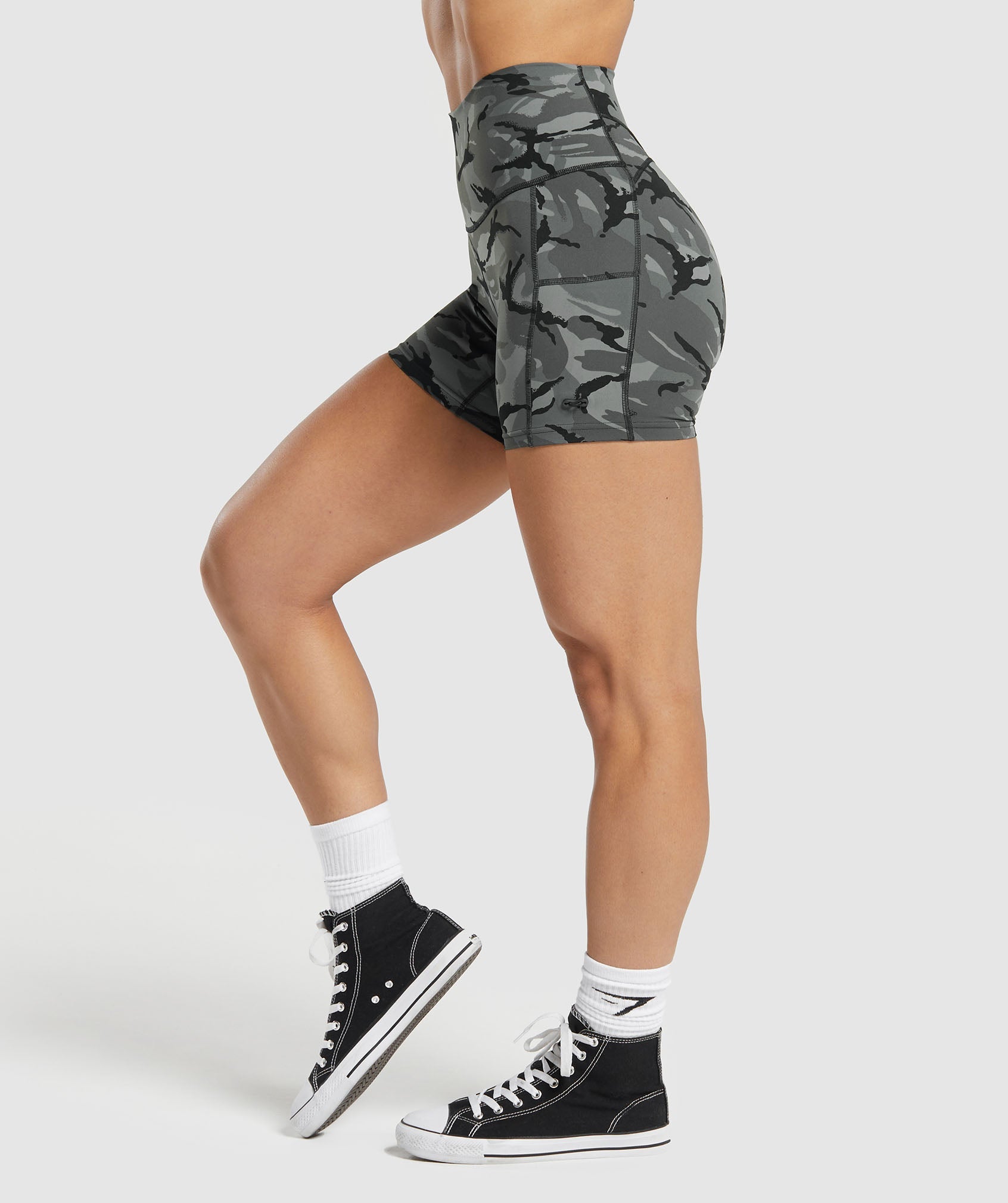 GYMSHARK Gymshark Heritage Graphic Training Shorts - Slate Grey 