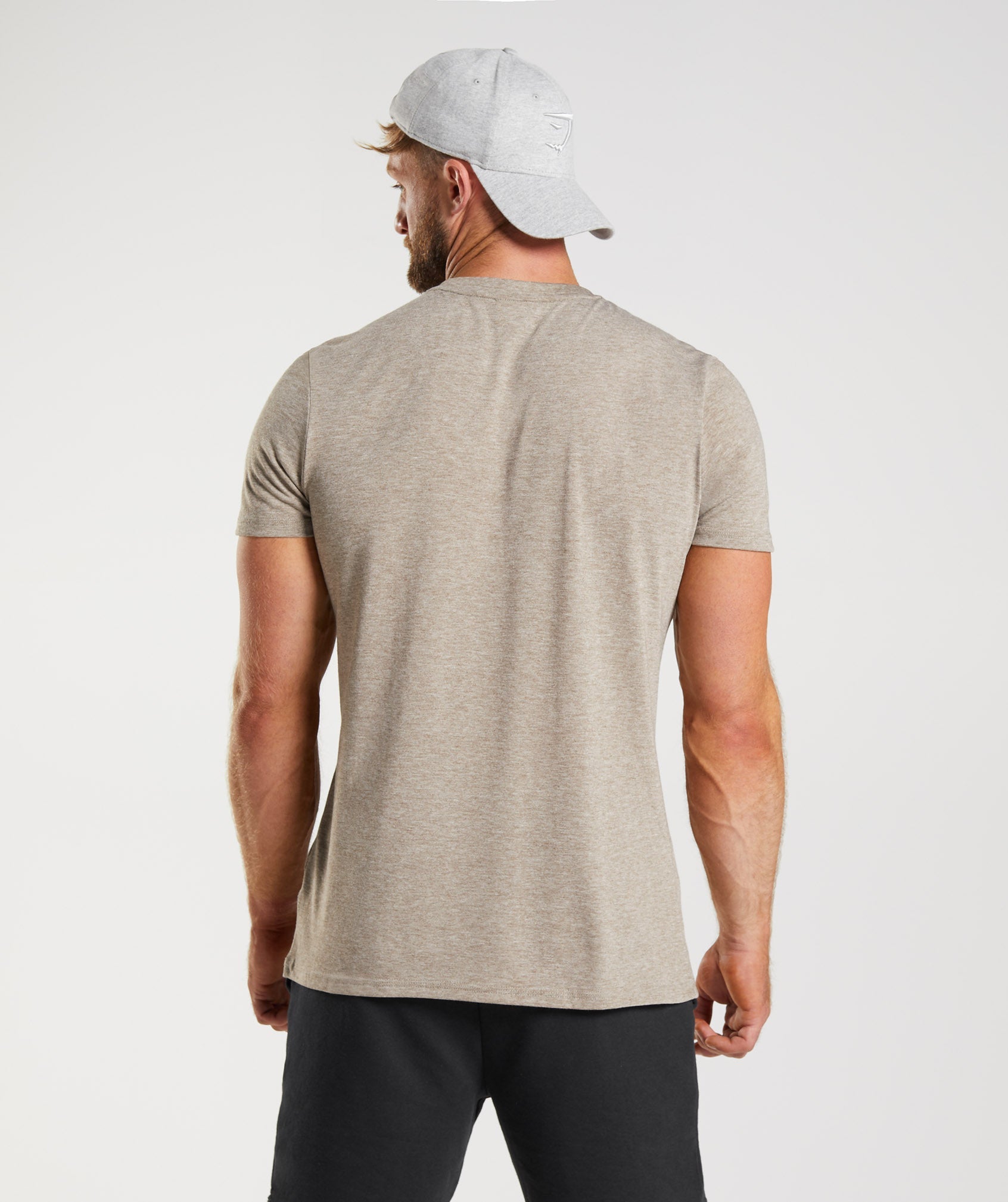 GYMSHARK Legacy Crew Neck Tee - Stonewash Marl Vintage 