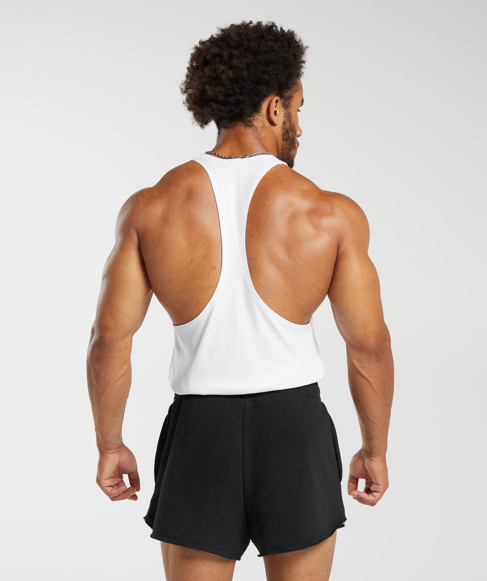 GYMSHARK Iconic Legacy Stringer Tank - Pure White
