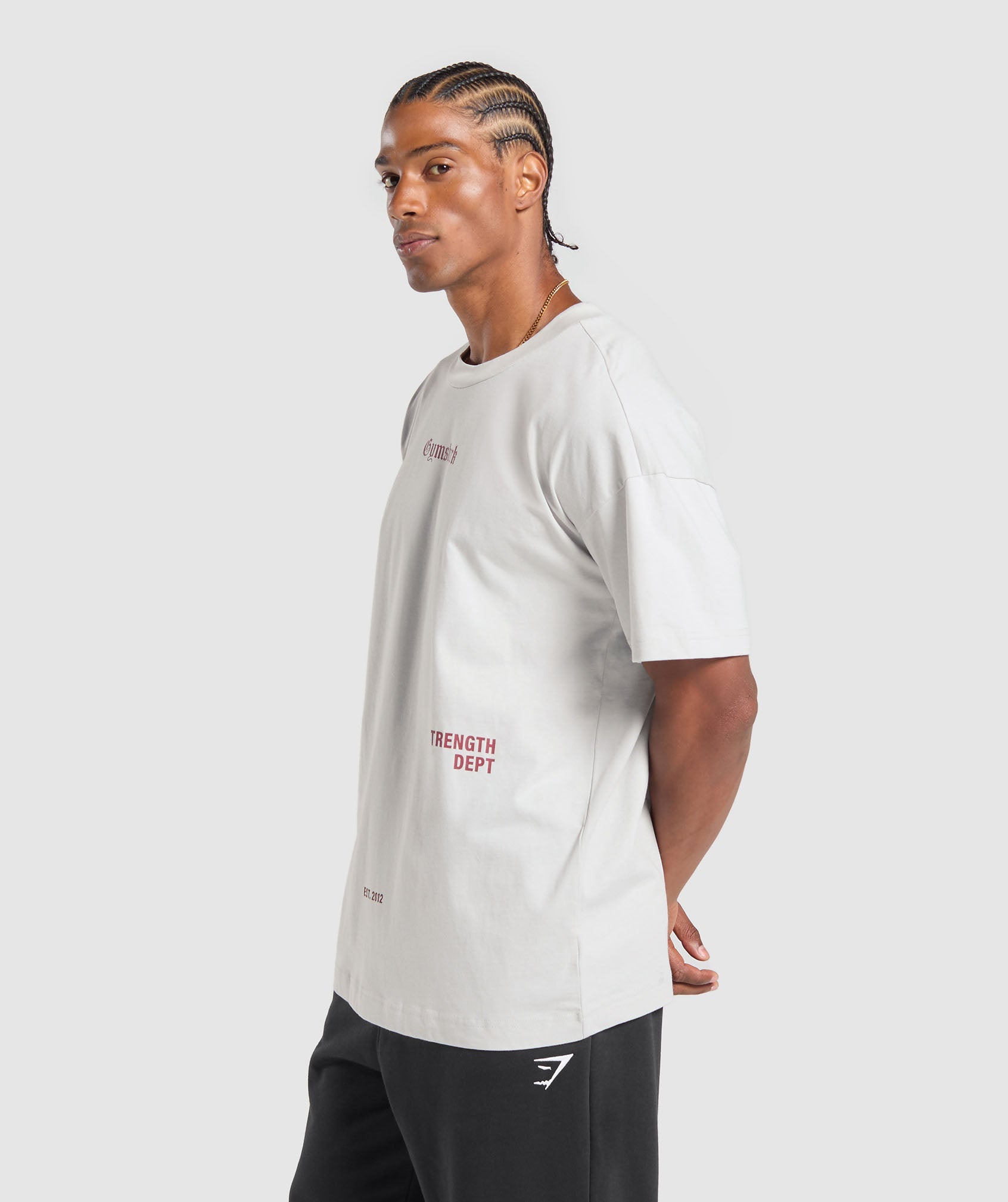 GYMSHARK GYMSHARK Training Crew Performance Tee - Heather Metal Grey