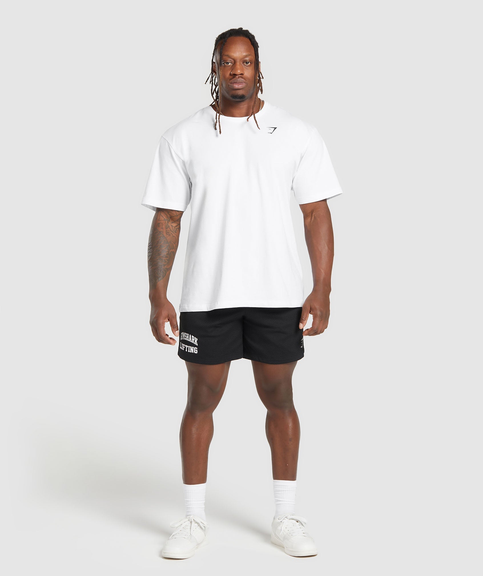 GYMSHARK Performance LIFTWEAR Mesh-Lined Workout Shorts 7-Inch - Black 