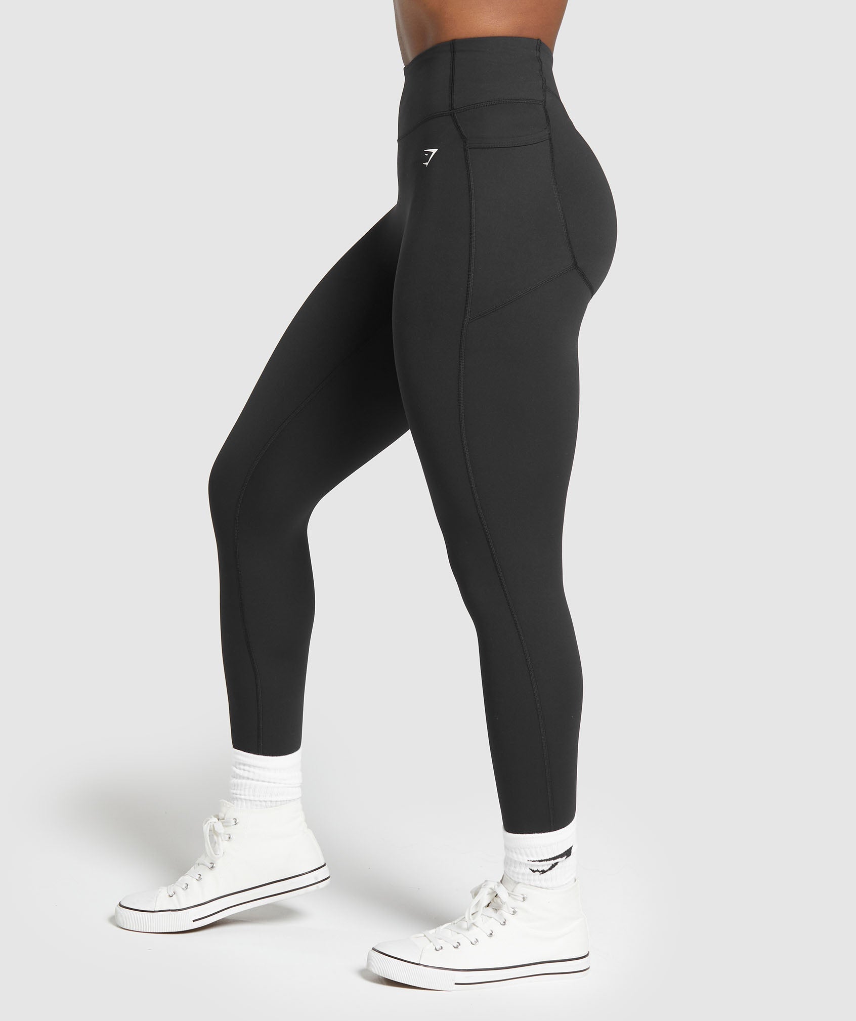 GYMSHARK Gymshark Training Tights with Secure Pockets - Jet Black 