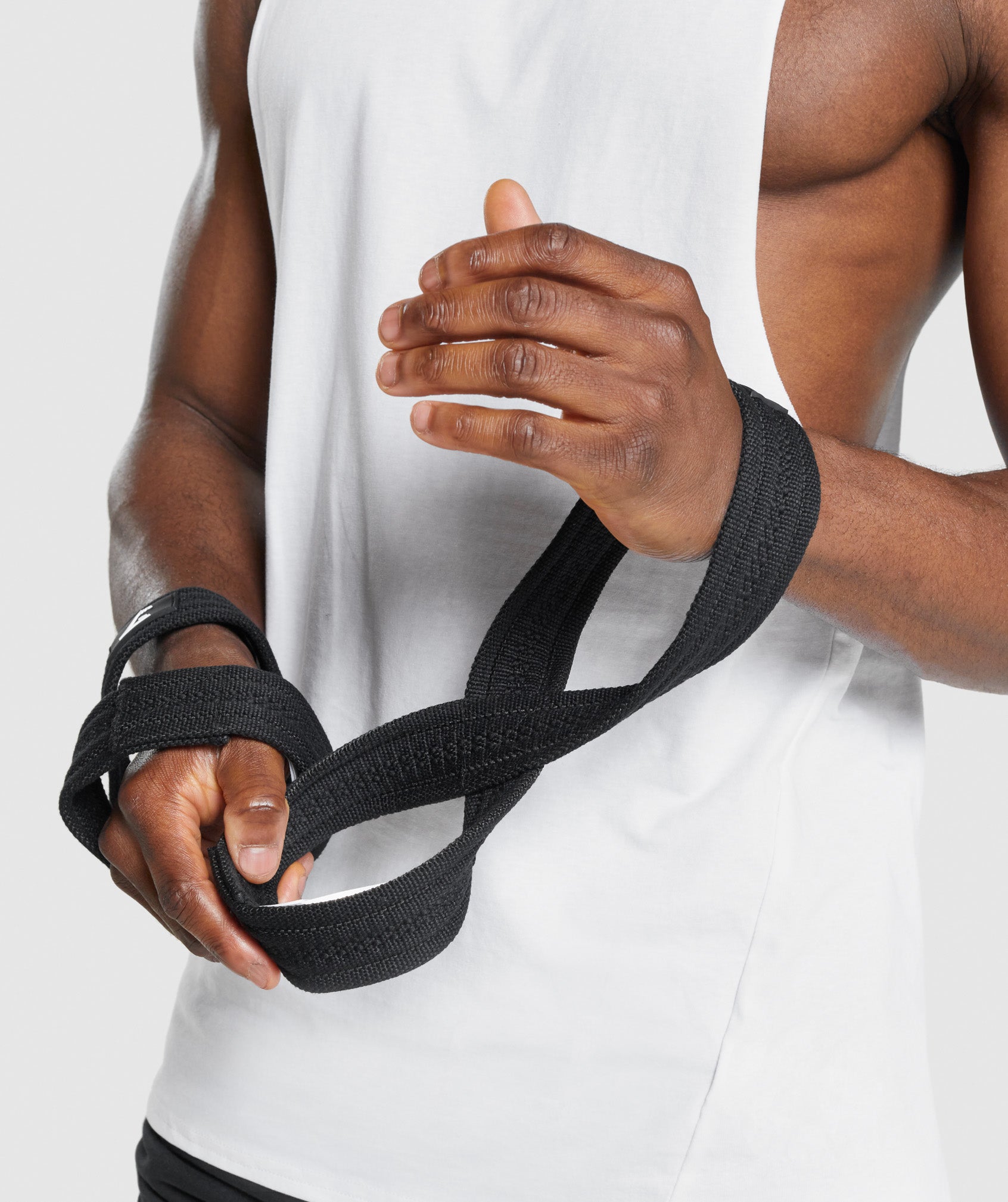 GYMSHARK Gymshark Pro-Grade Figure 8 Workout Straps - Midnight Black 